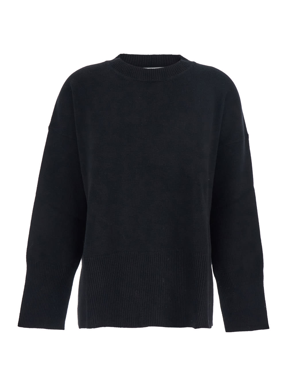 Mauro Grifoni Oversize Crewneck Sweater In Black