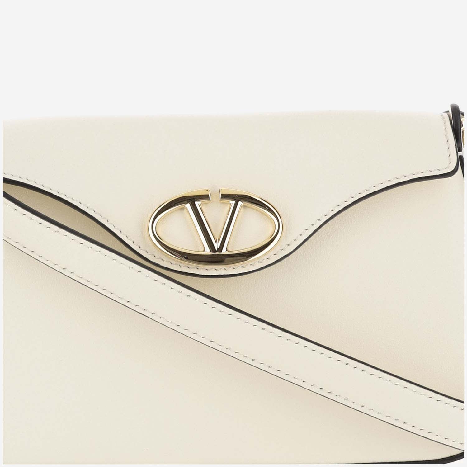 Shop Valentino Vlogo Signature Shoulder Bag In White