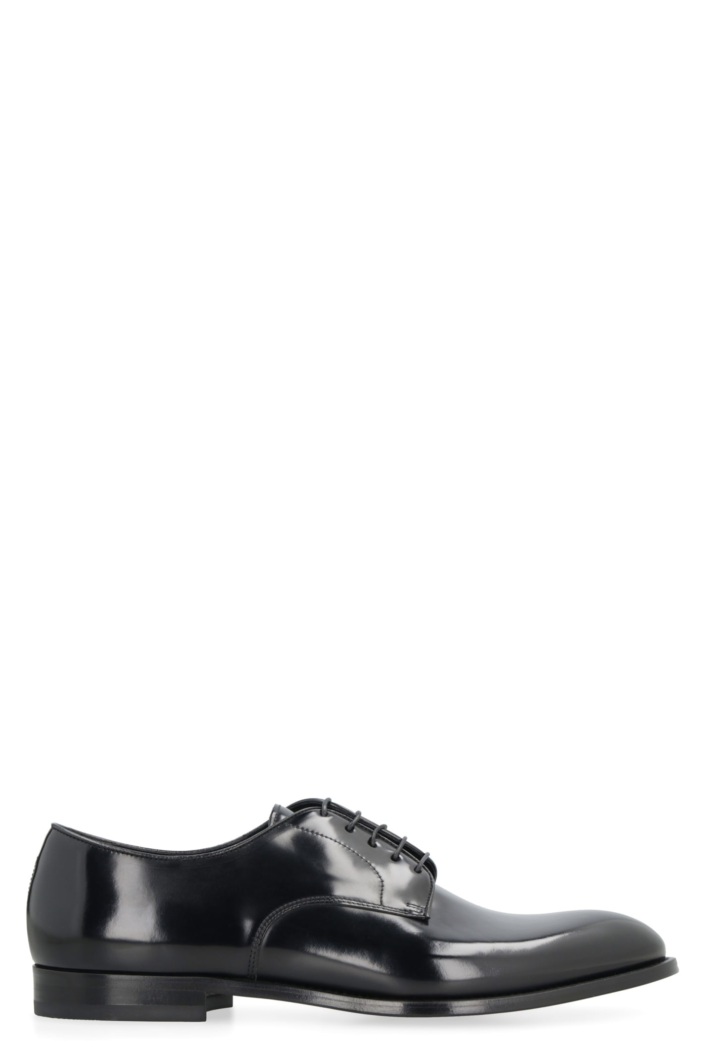 Shop Doucal's Leather Lace-up Shoes In Black