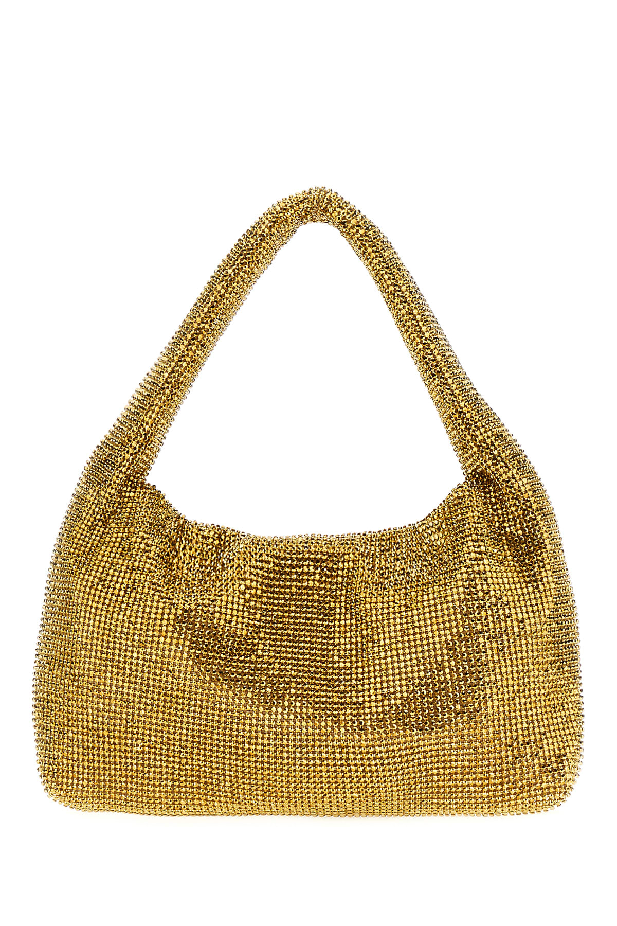 Kara Embellished Mesh Armpit Mini Handbag In Gold