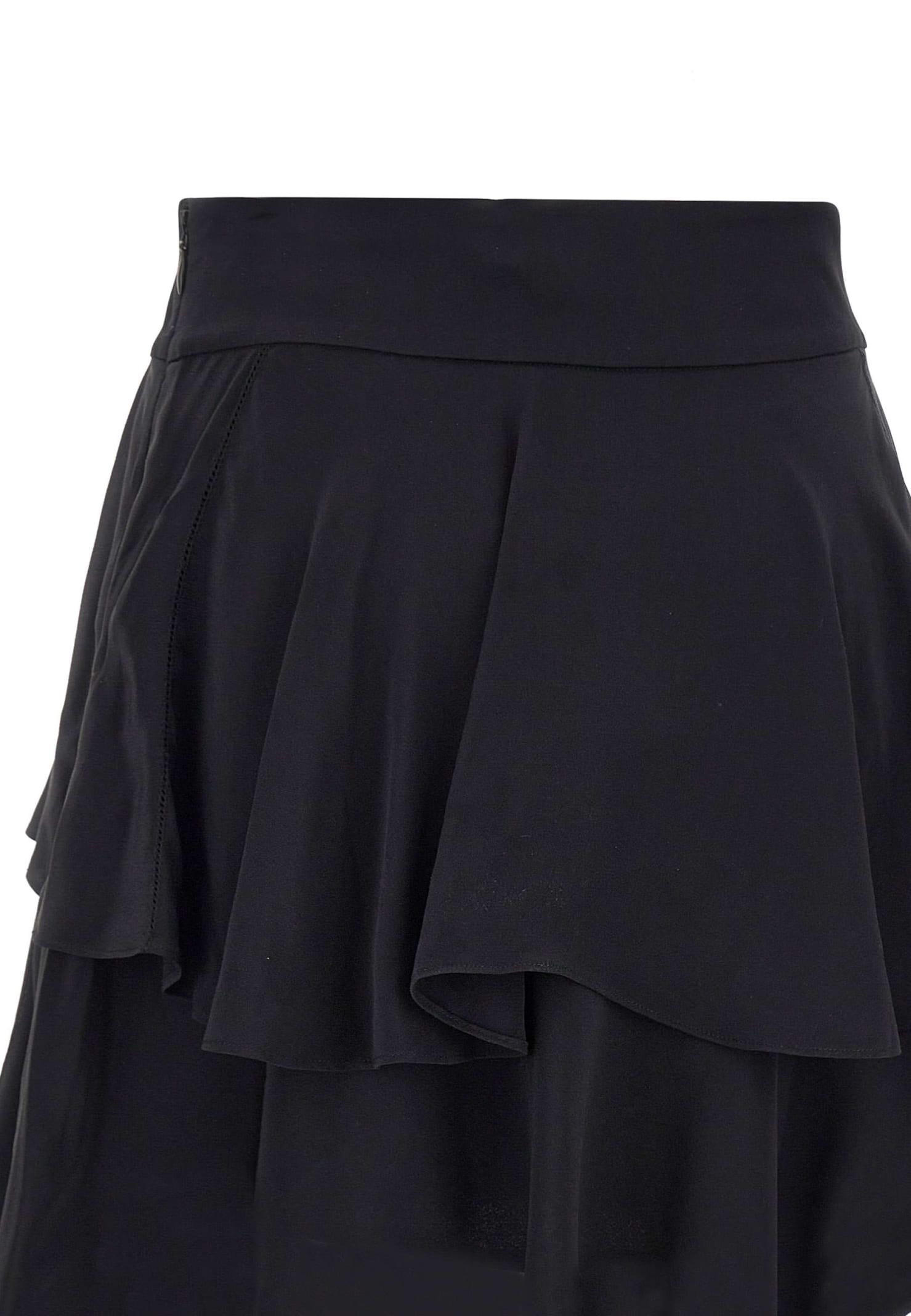 Shop Iro Emerie Viscose And Silk Skirt In Black