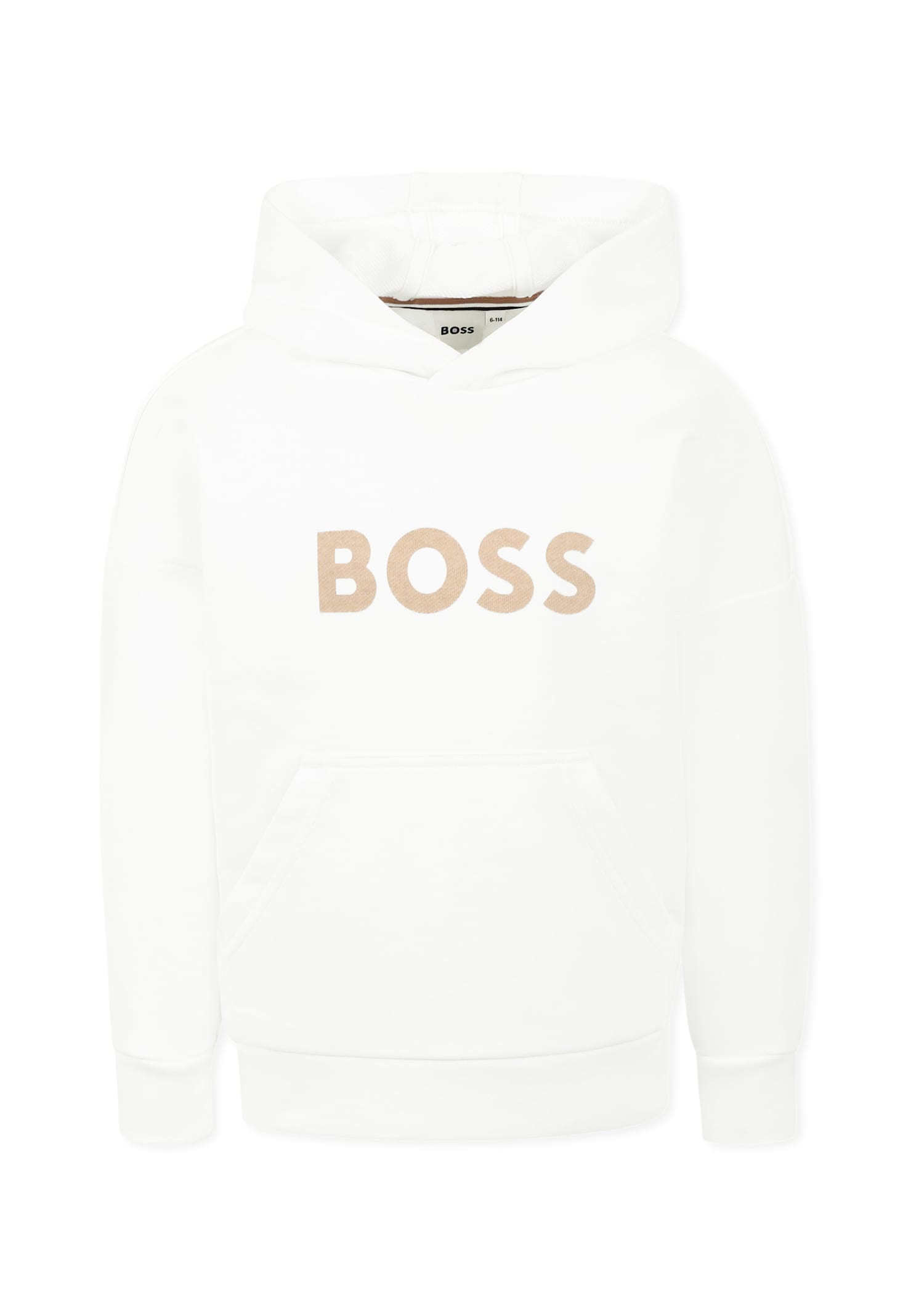 Hugo Boss White Sweatshirt For Boy With Logo In White