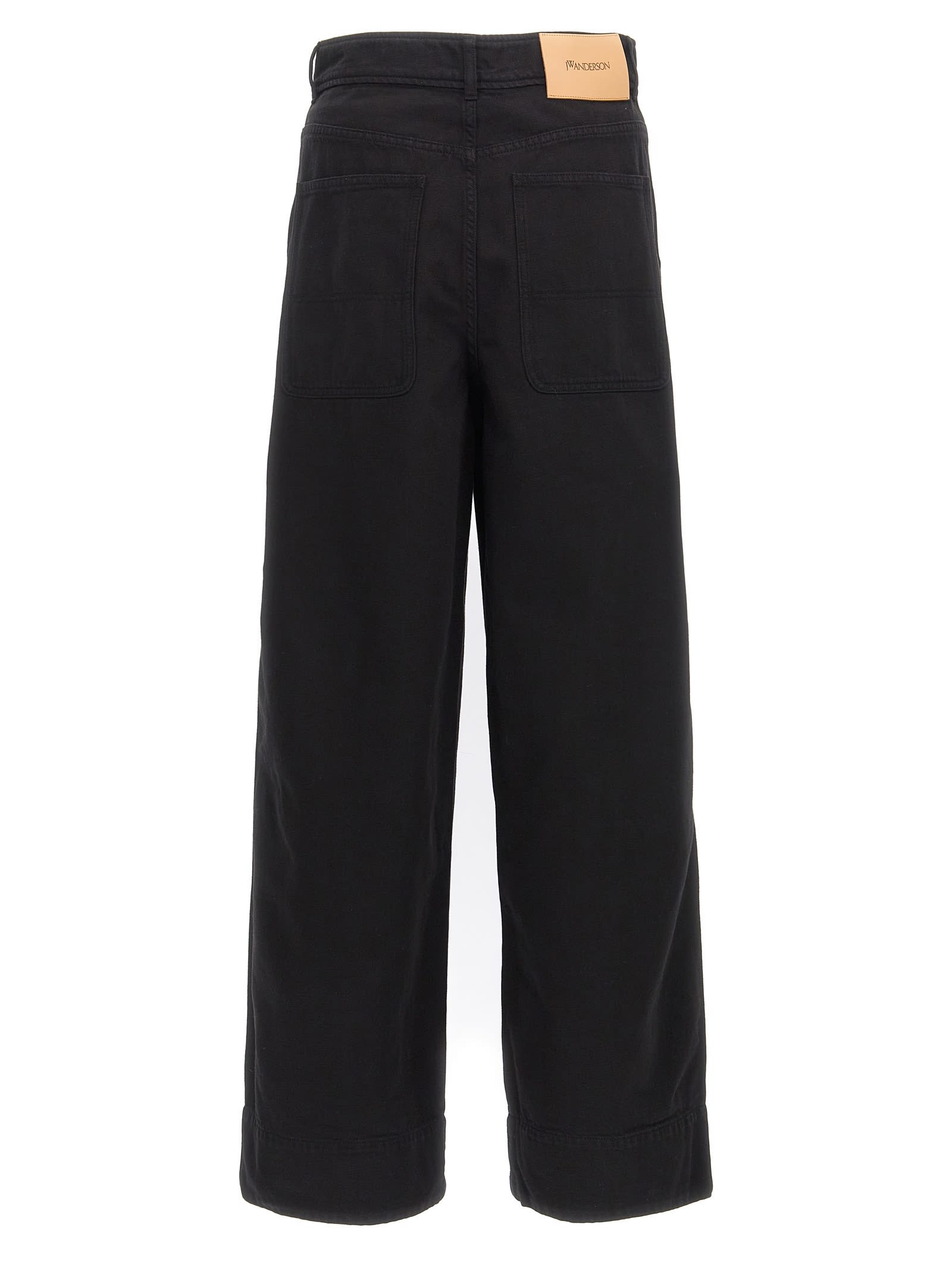 Jw Anderson J.w.anderson 'high Weist Wide Leg' Pants In Black