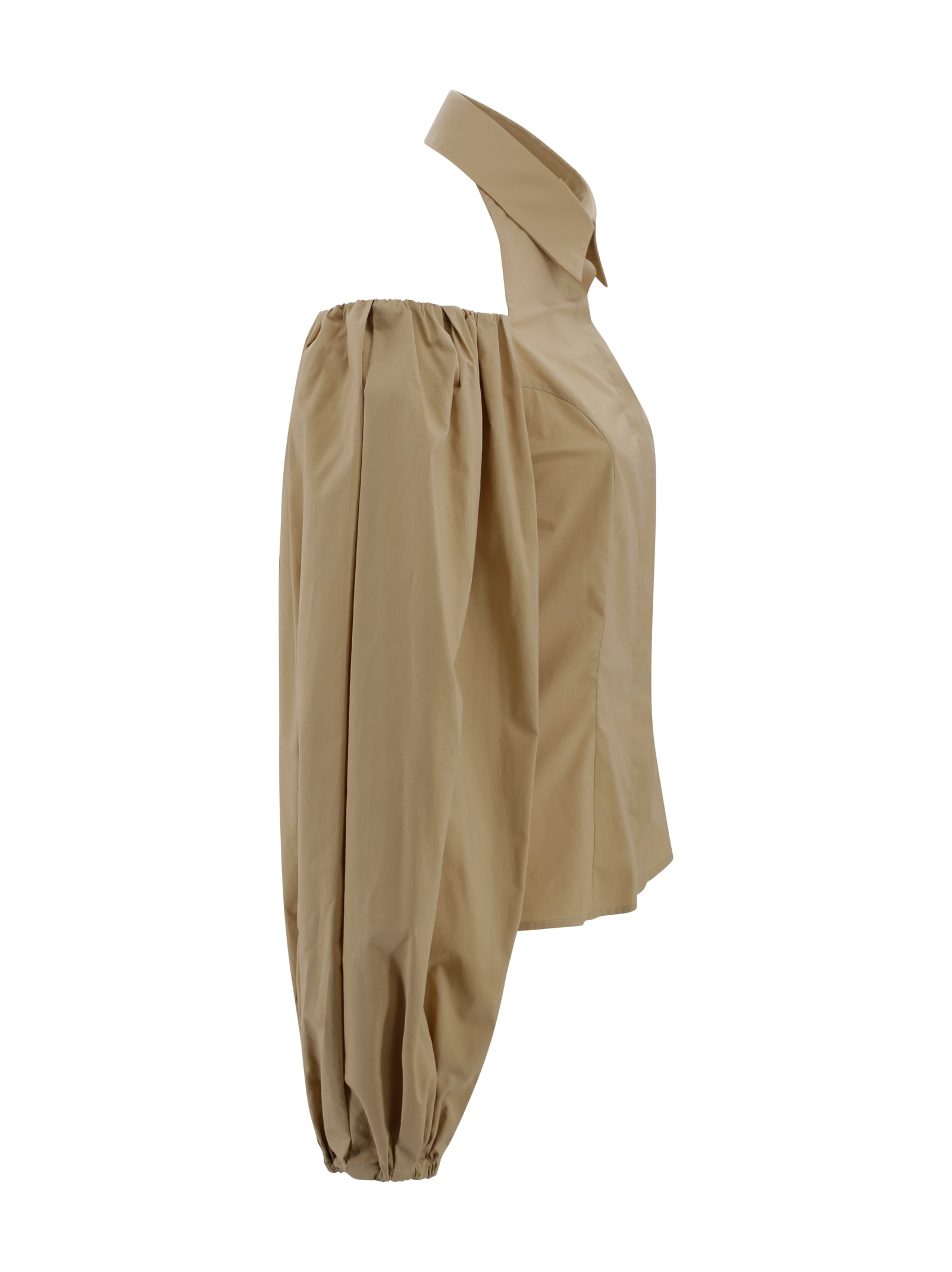 Mvp Wardrobe Cotton Shirt With Balloon Sleeves