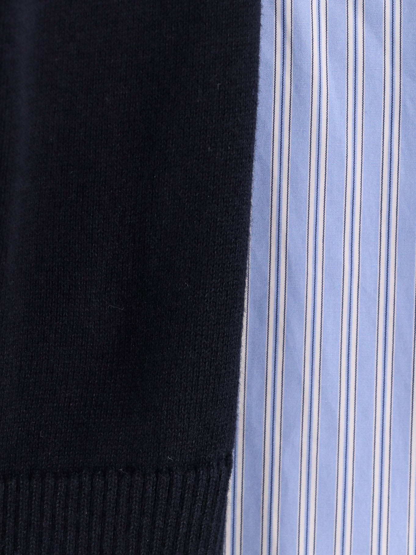 Sacai Cotton Dress With Fabric Inserts In Blue