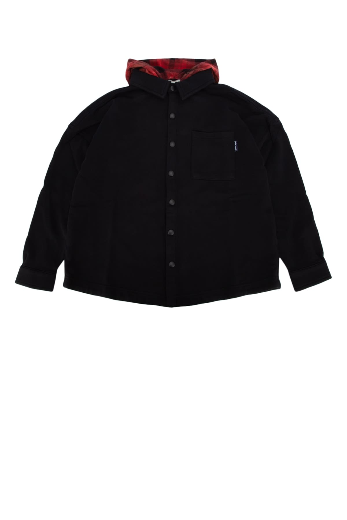 Palm Angels Hoodie Check In Blackblack