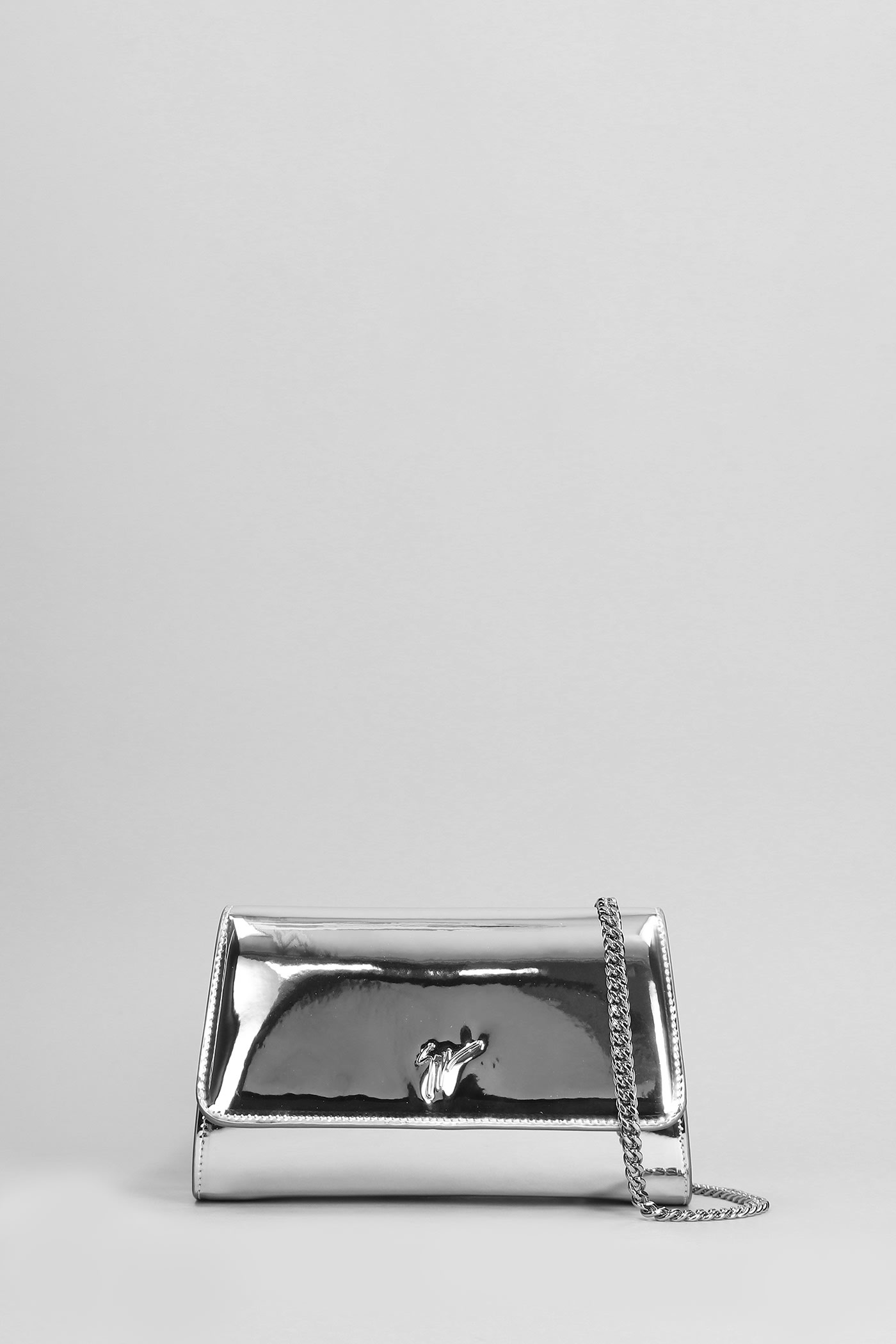 Cleopatra Clutch In Silver Leather