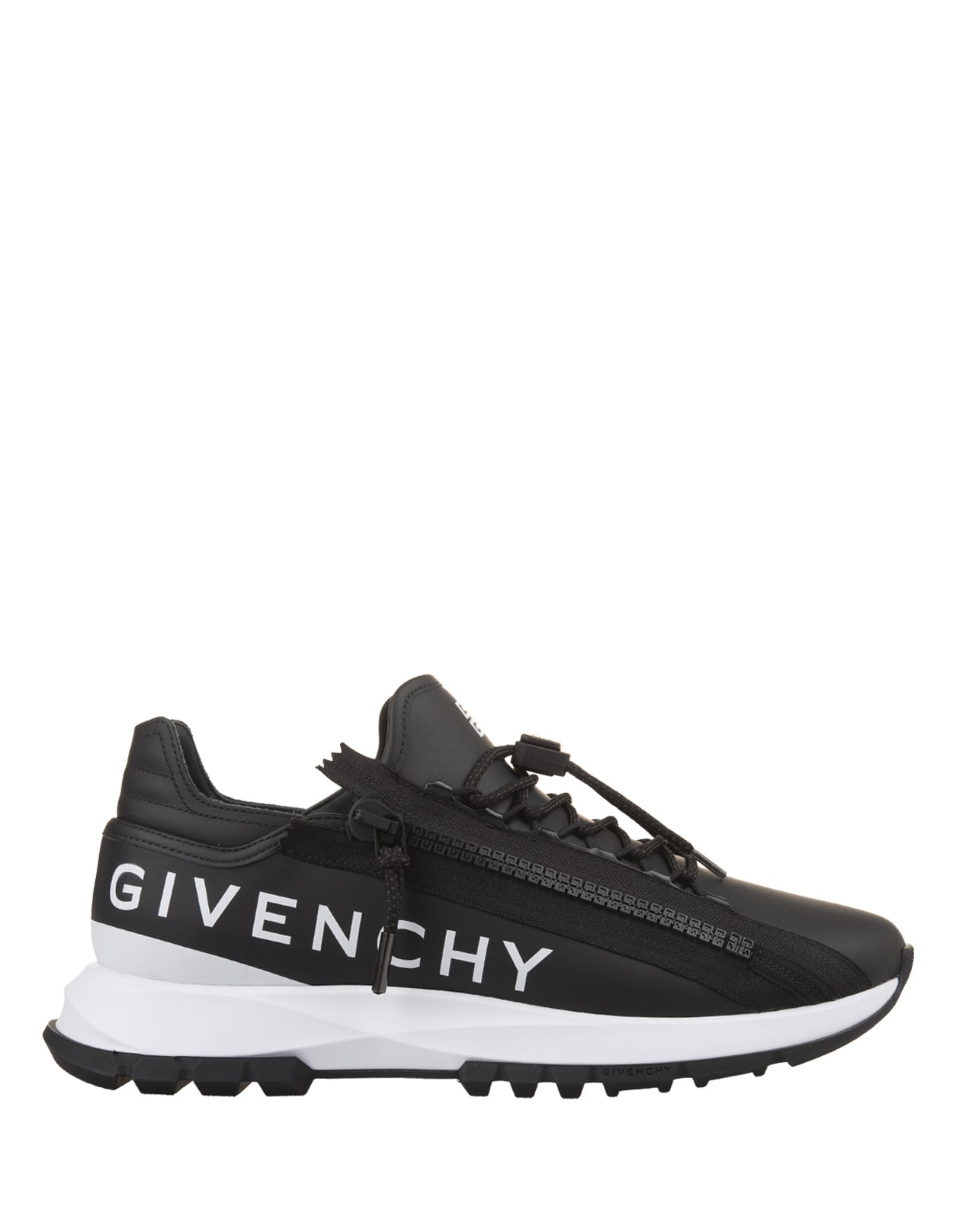 Shop Givenchy Specter Running Sneakers In Black Leather With Zip