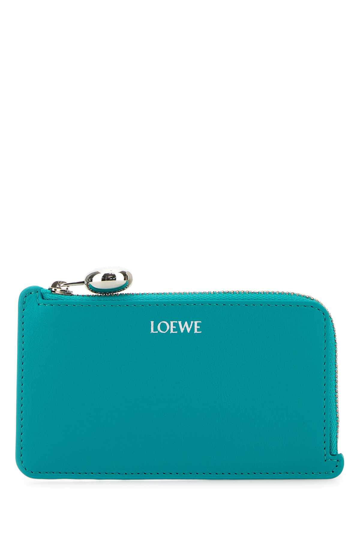 Shop Loewe Turquoise Leather Card Holder In Deepturquoise