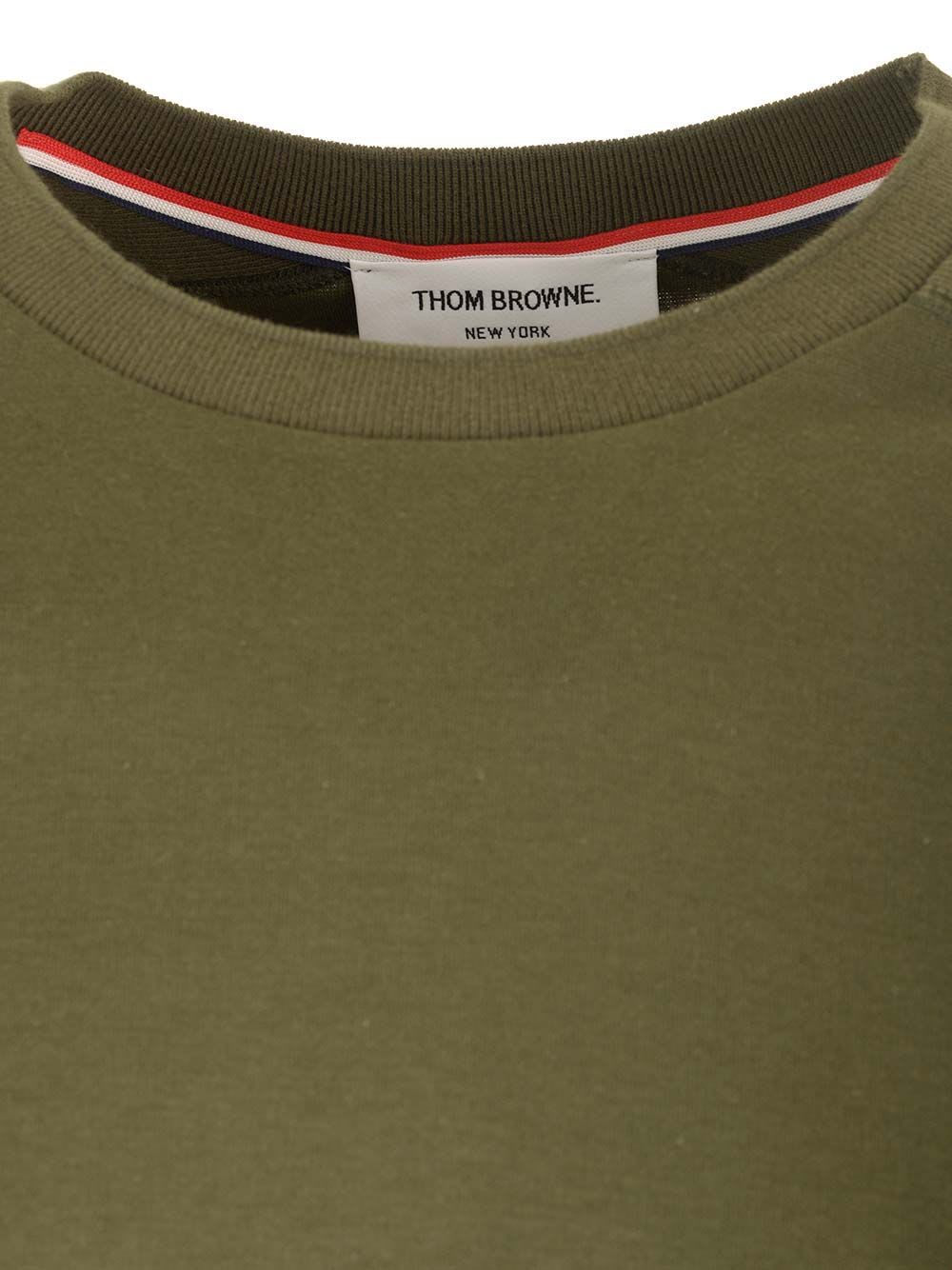 Shop Thom Browne Green T-shirt 4-bar