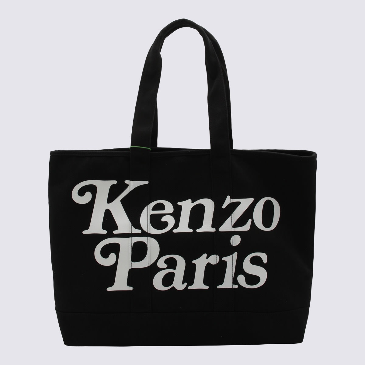 Shop Kenzo Black Cotton Tote Bag