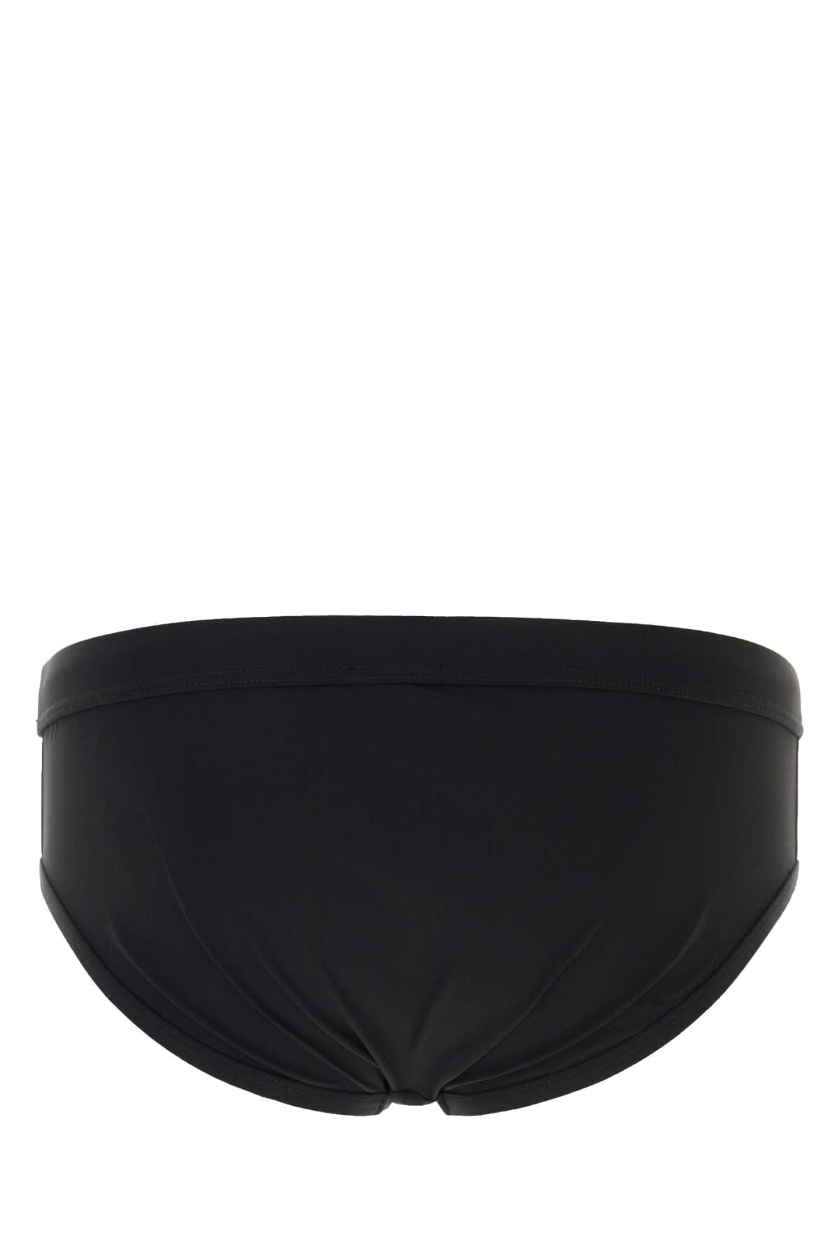 Dolce & Gabbana Black Stretch Nylon Swimming Brief In Nero