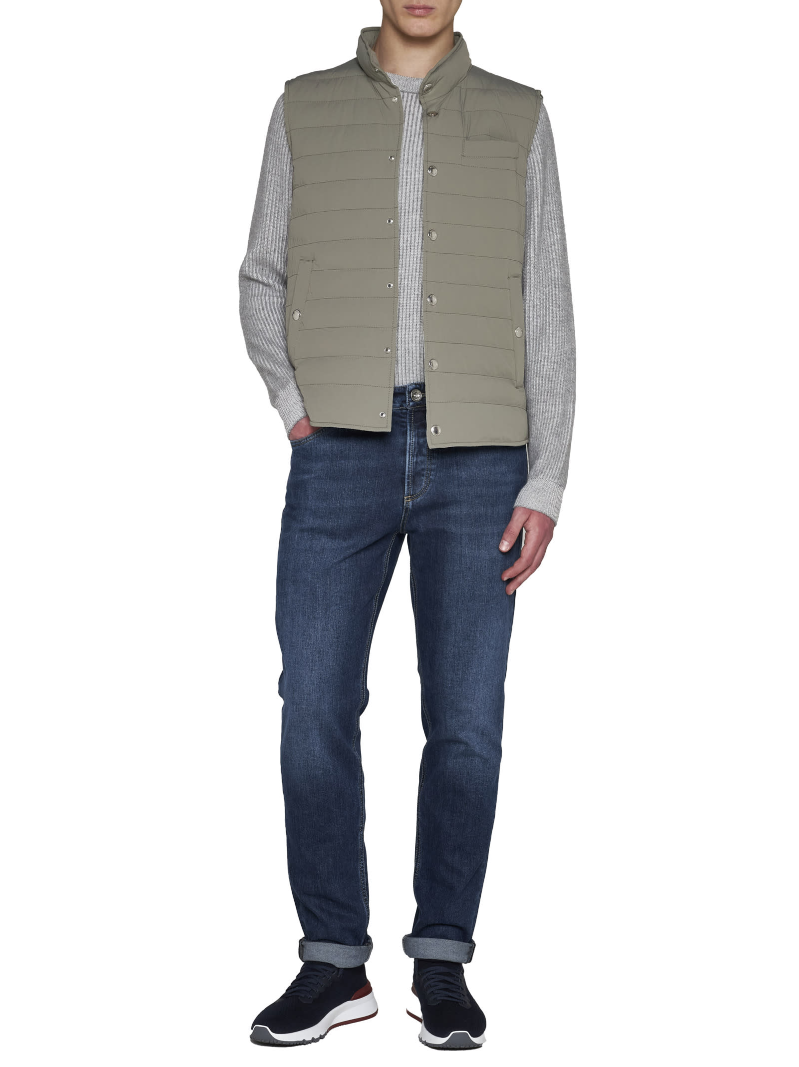 Brunello Cucinelli Five Pocket Leisure Fit Trousers In Lightweight Denim In Dark Denim