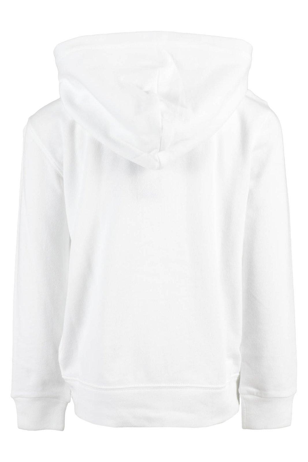 Shop Ralph Lauren Logo Embroidered Zipped Hoodie In White