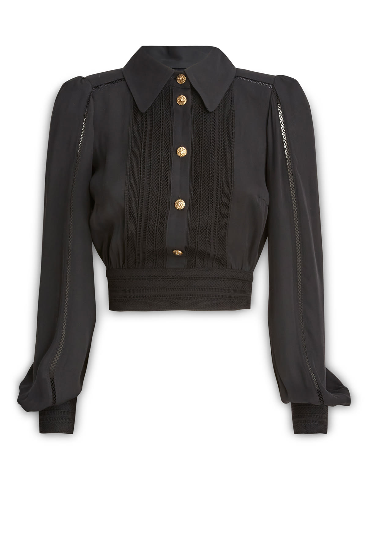 Elisabetta Franchi Black Stretch Silk Blouse In 110