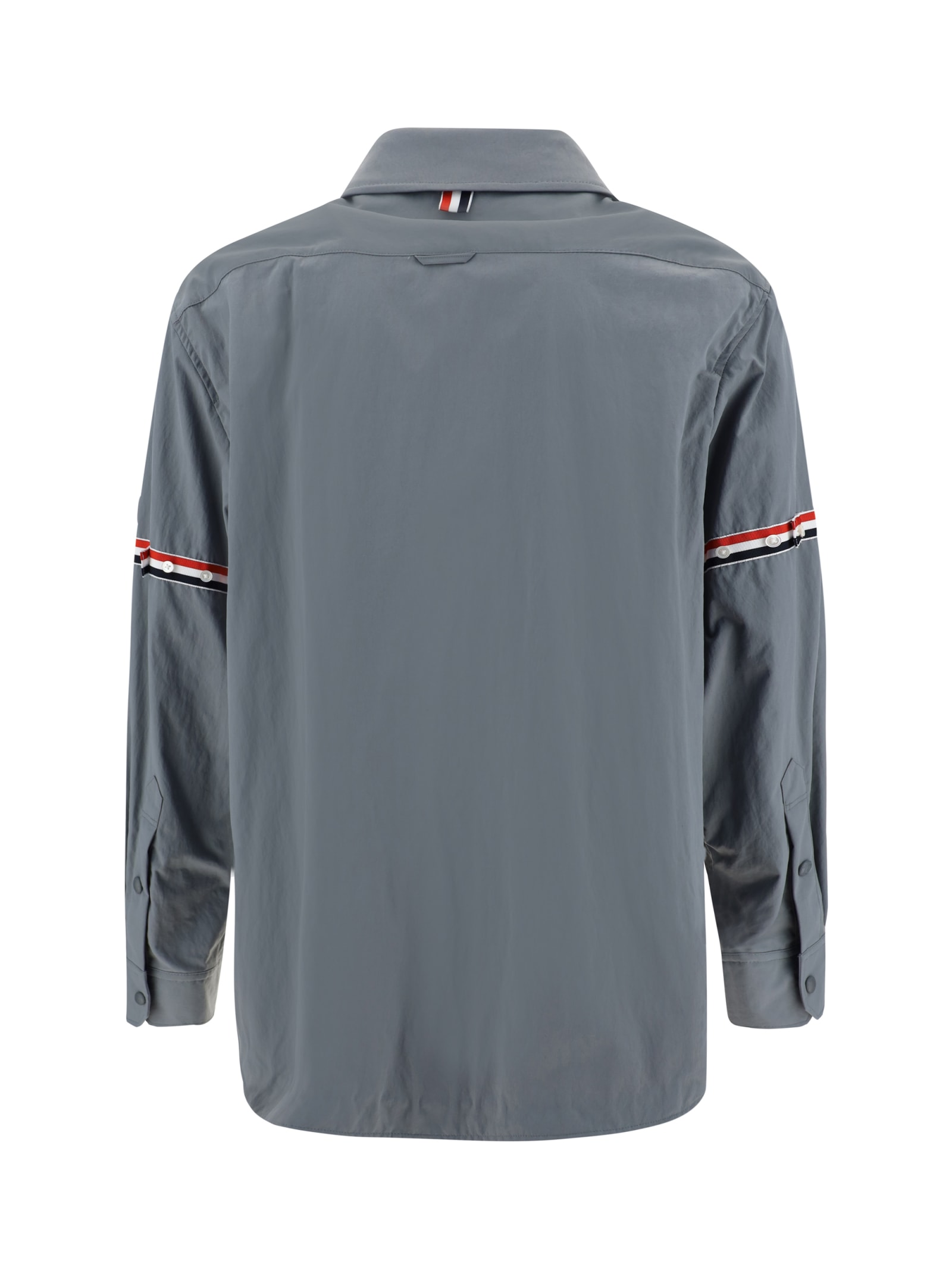 Shop Thom Browne Shirt In Med Grey