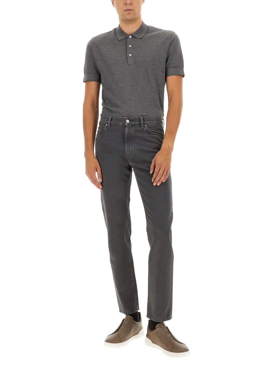 Zegna Denim Pants In Black