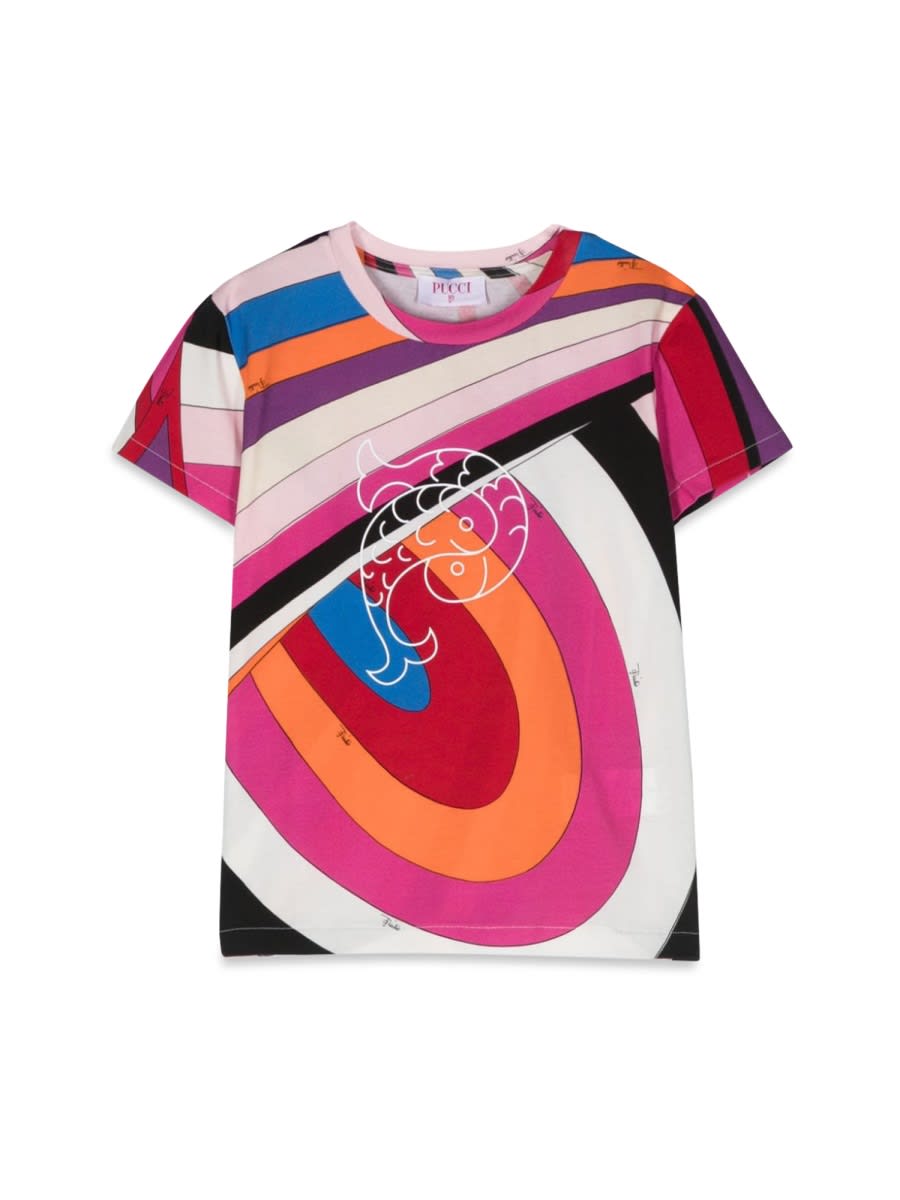 Shop Pucci Tshirts In Fuchsia
