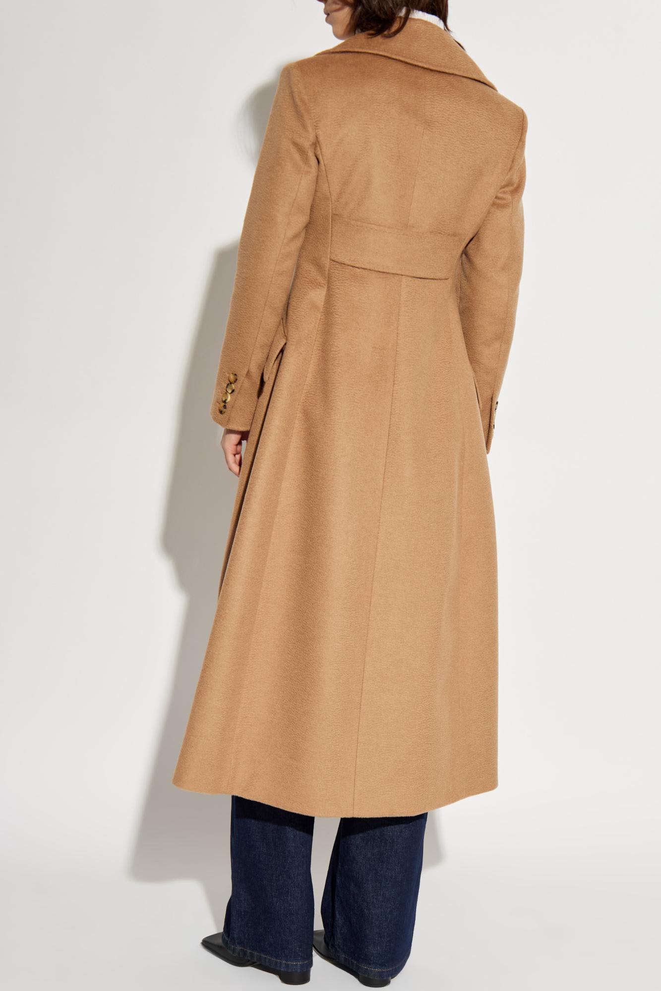 Max Mara Double-breasted Coat In Brown