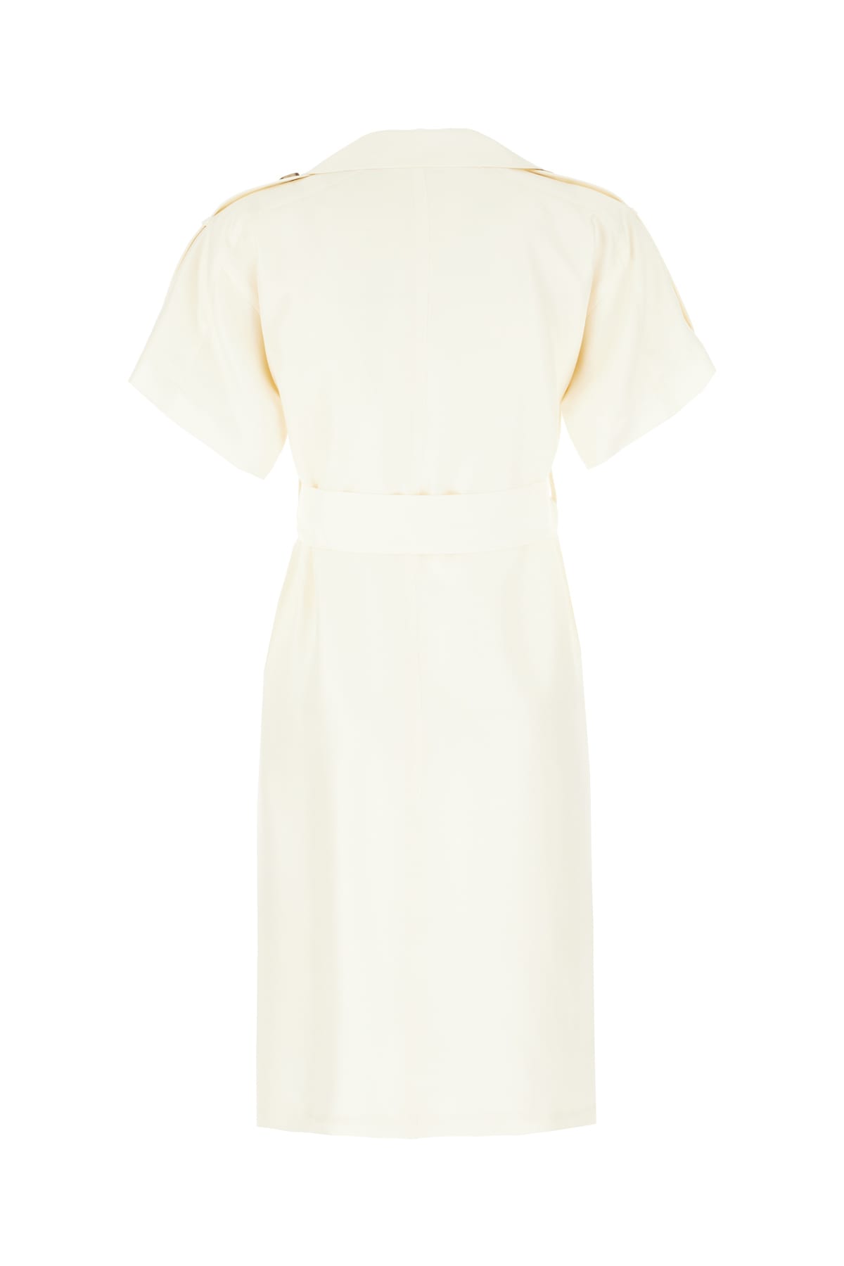 Burberry Waist Belted Short Sleeves Epaulettes Lapels