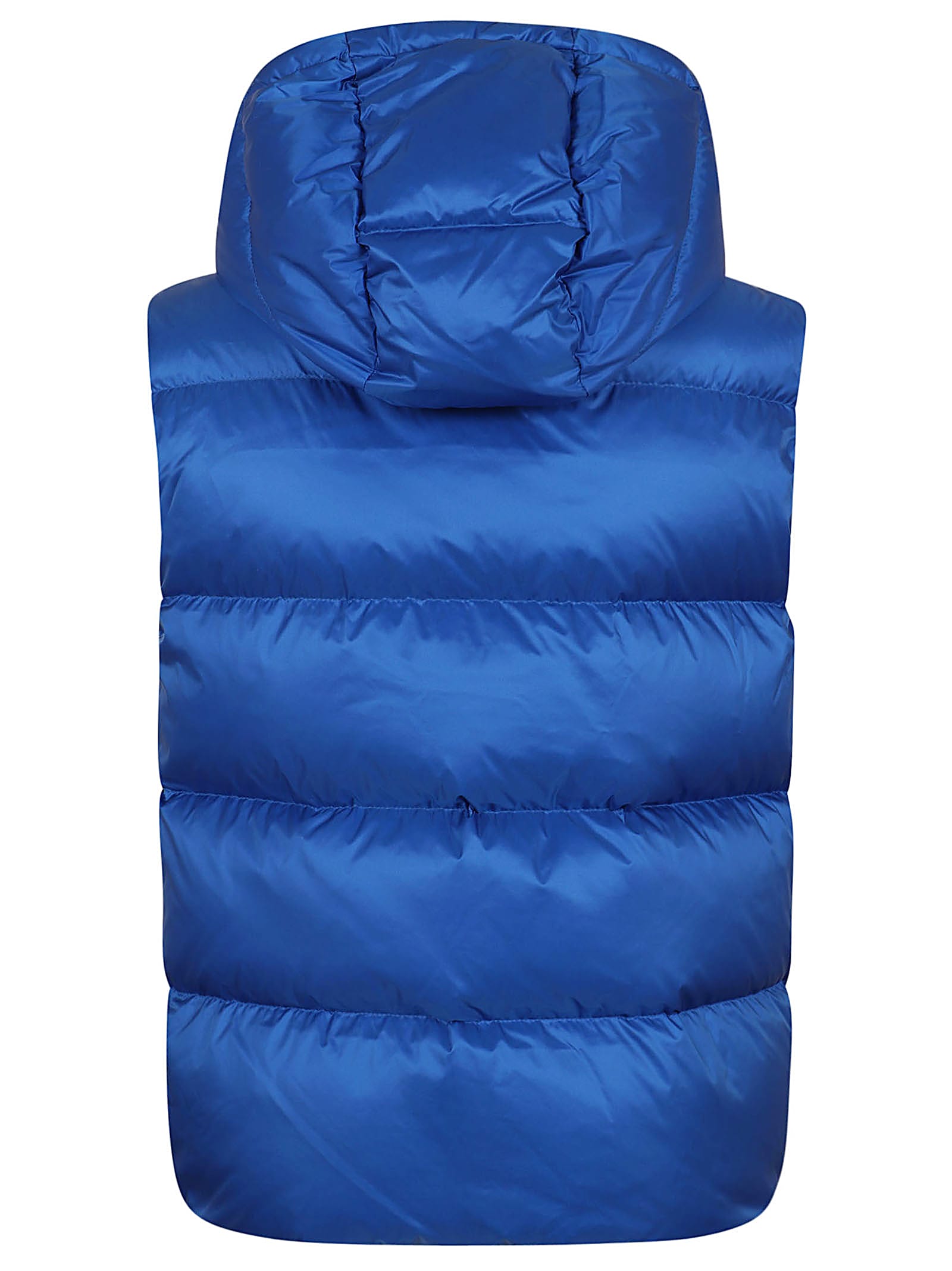 Polo Ralph Lauren Quilted Down Vest With Hooded Puffer Style In New Iris Blue