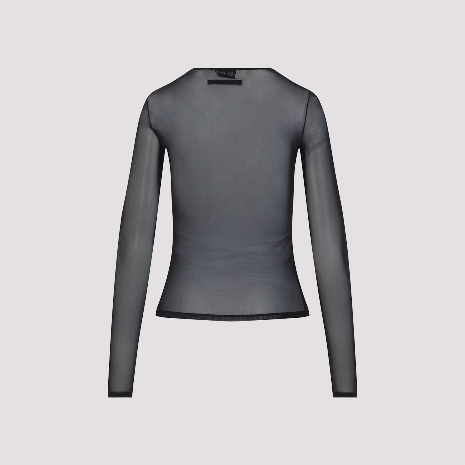 Jean Paul Gaultier Top The Sequin In Tulle Nero Donna In Black