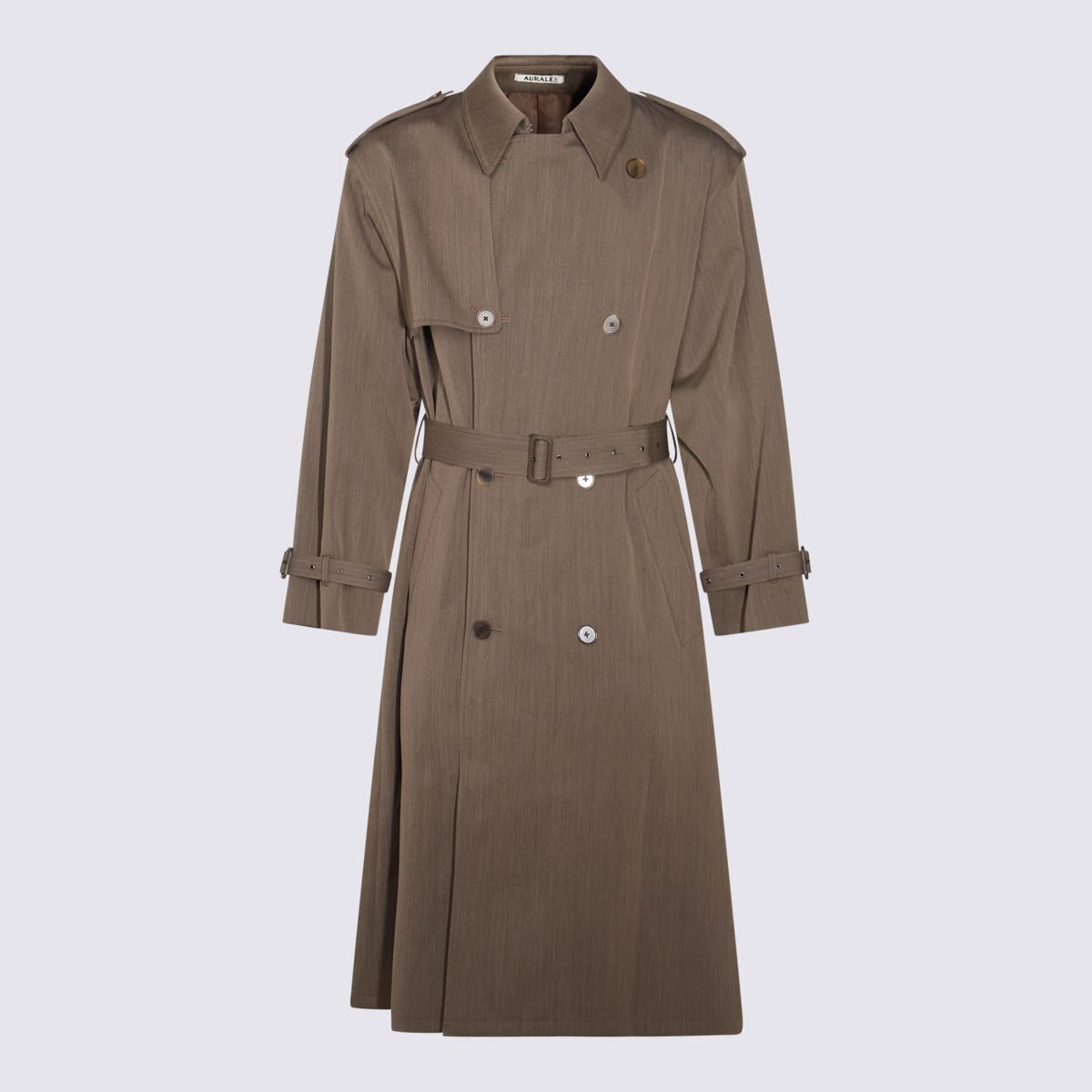 Brown Wool Trench Coat