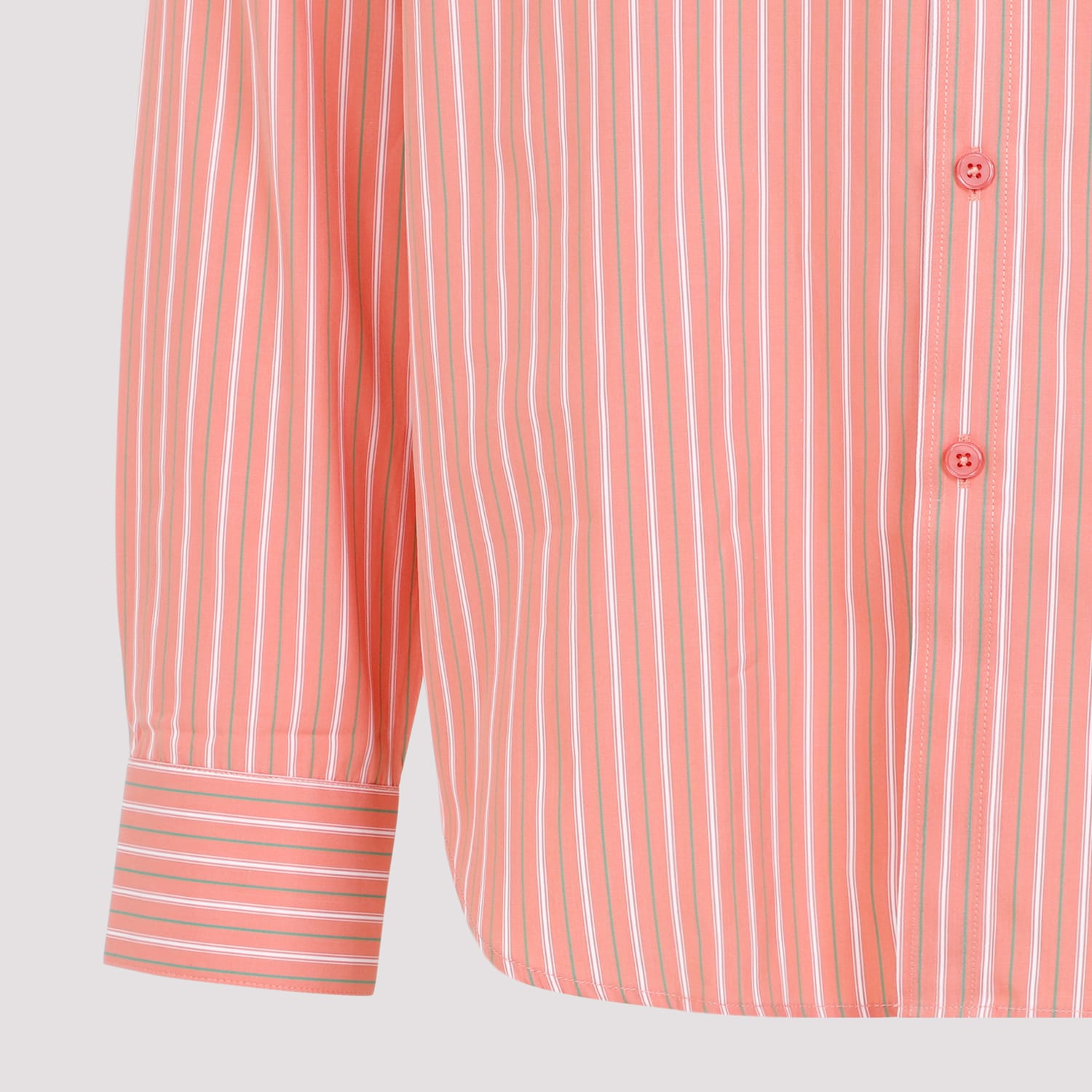 Shop Martine Rose Classic Shirt In Pnkgrs Pinkgreen Stripe