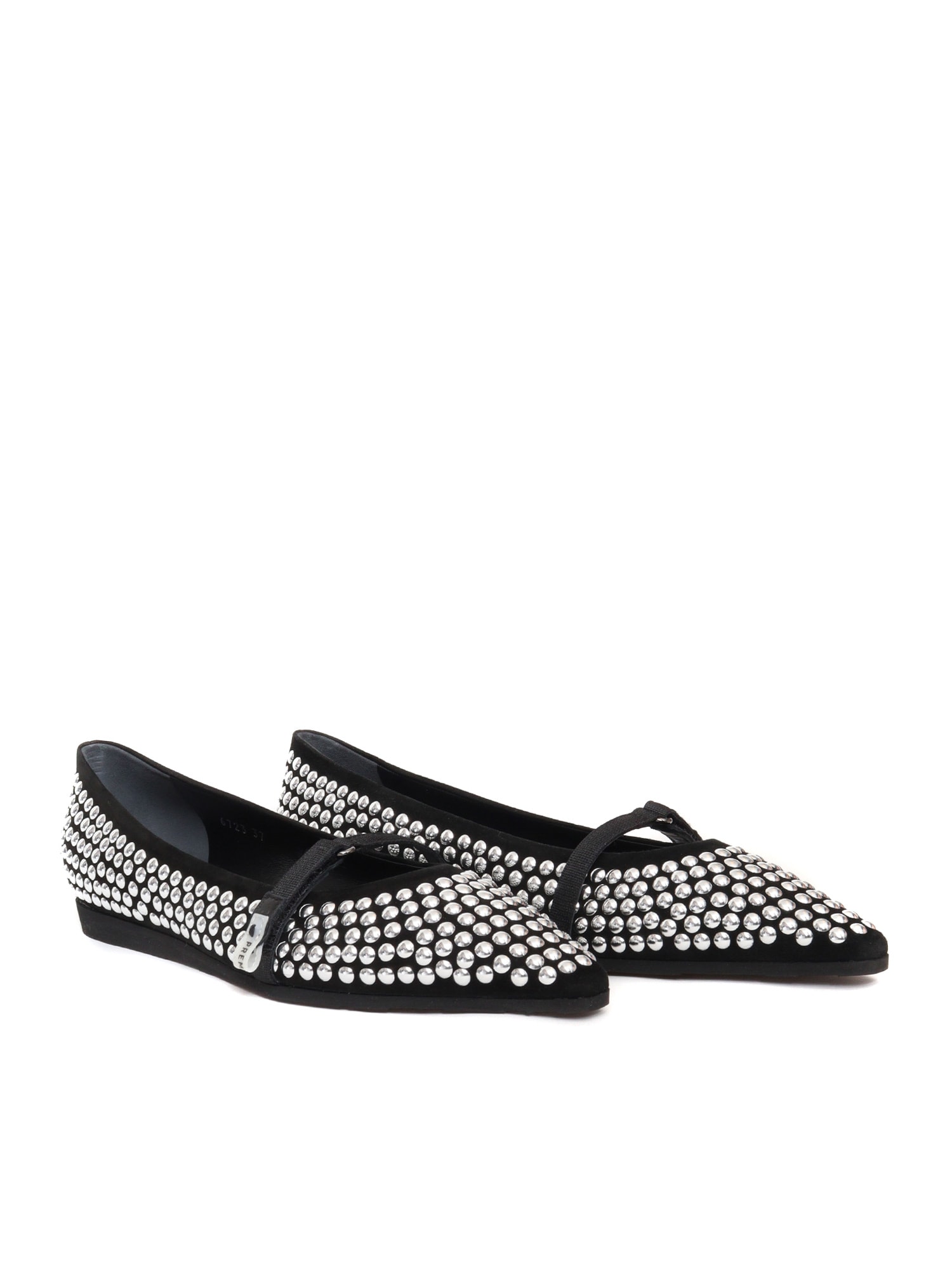 Premiata Pointed Ballerina With Studs In Black