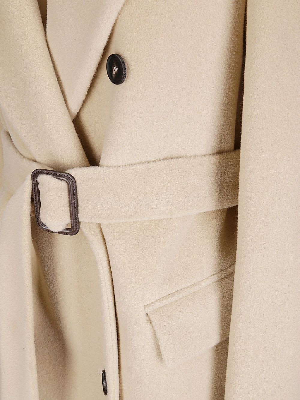 Tagliatore Wool Double-breasted Coat In Neutral