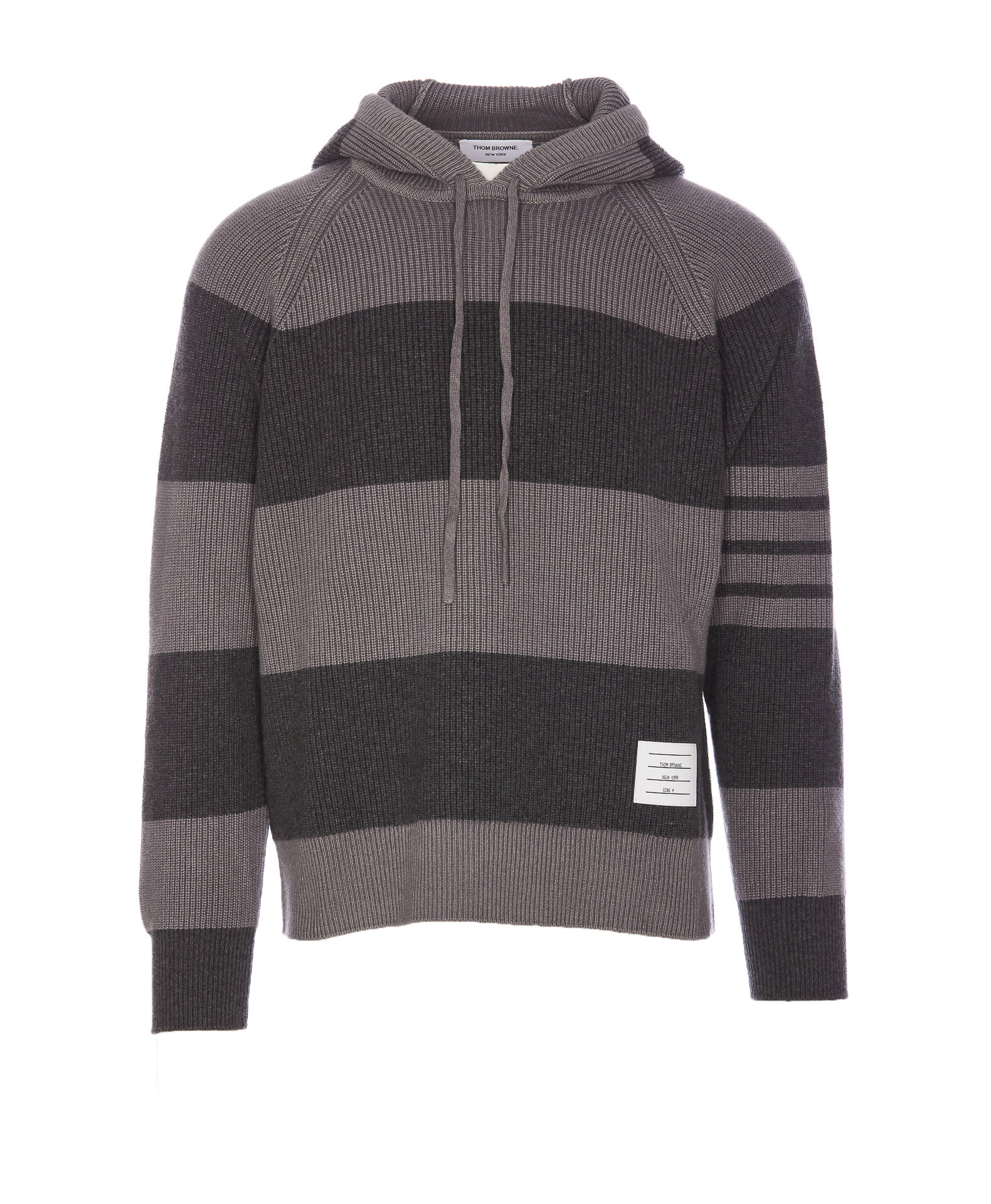 Shop Thom Browne Garment Dye Hoodie In Grey