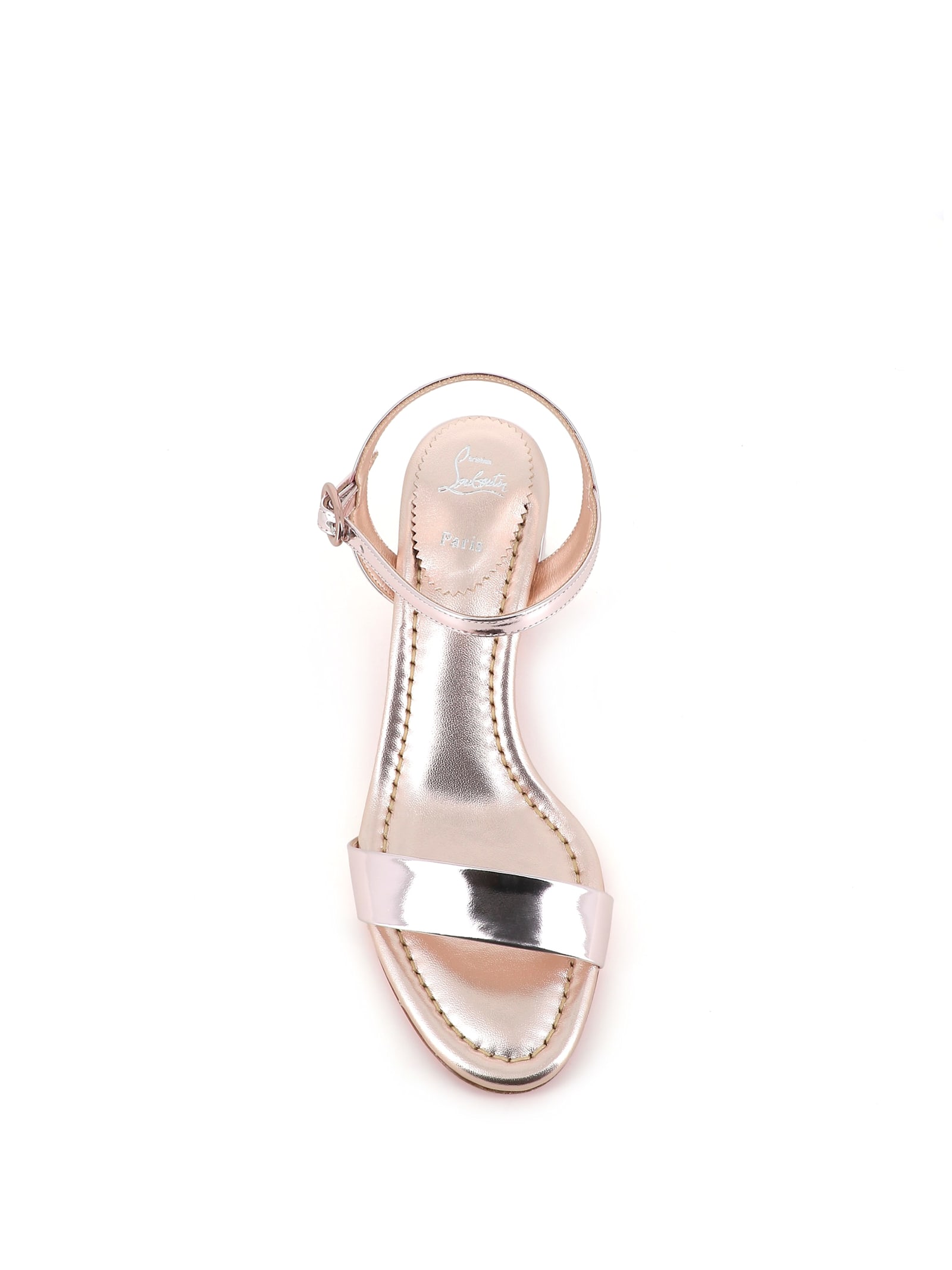 Shop Christian Louboutin Sandal Miss Jane 55 In Oro Rosa