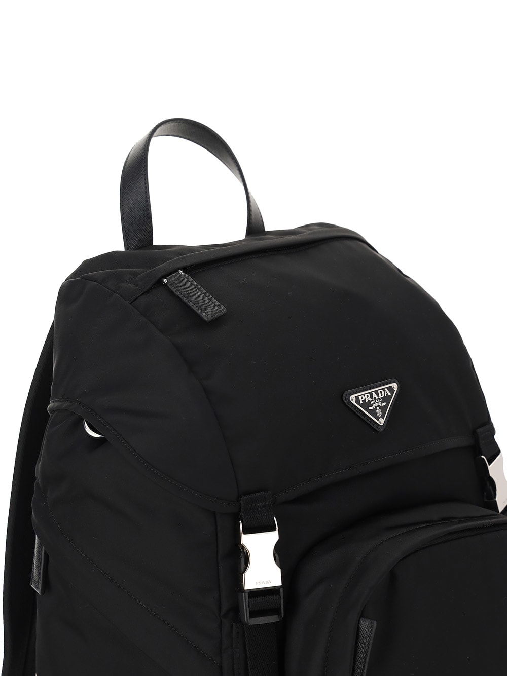 Shop Prada Backpack In Black