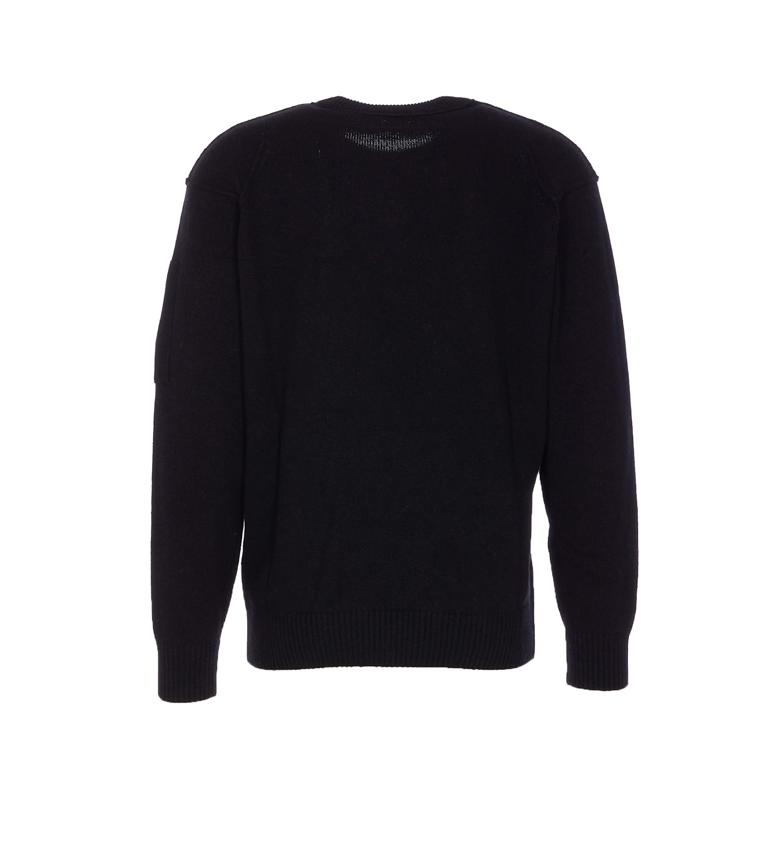 C.p. Company Logo Sweater In Black