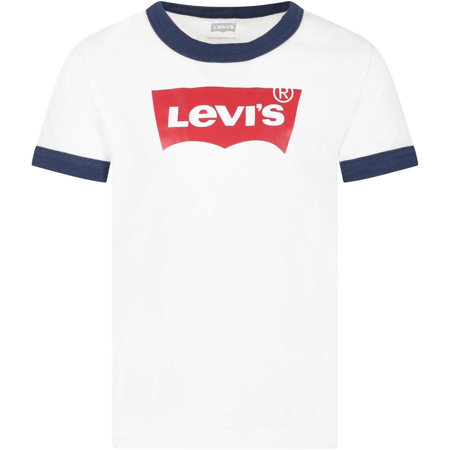 Levi's Kids' White T-shirt For Girl With Logo