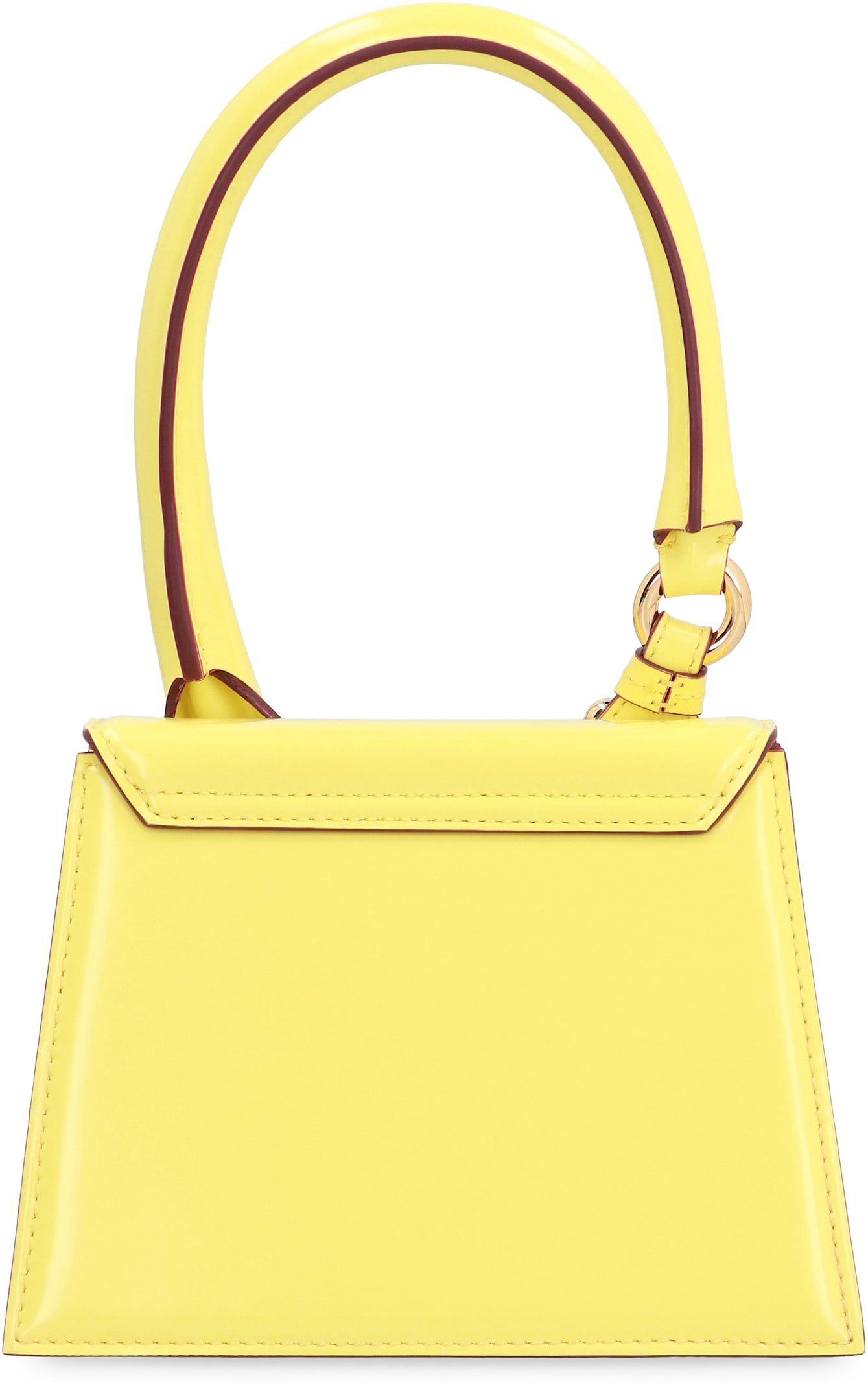 Shop Jacquemus Le Chiquito Leather Handbag In Yellow