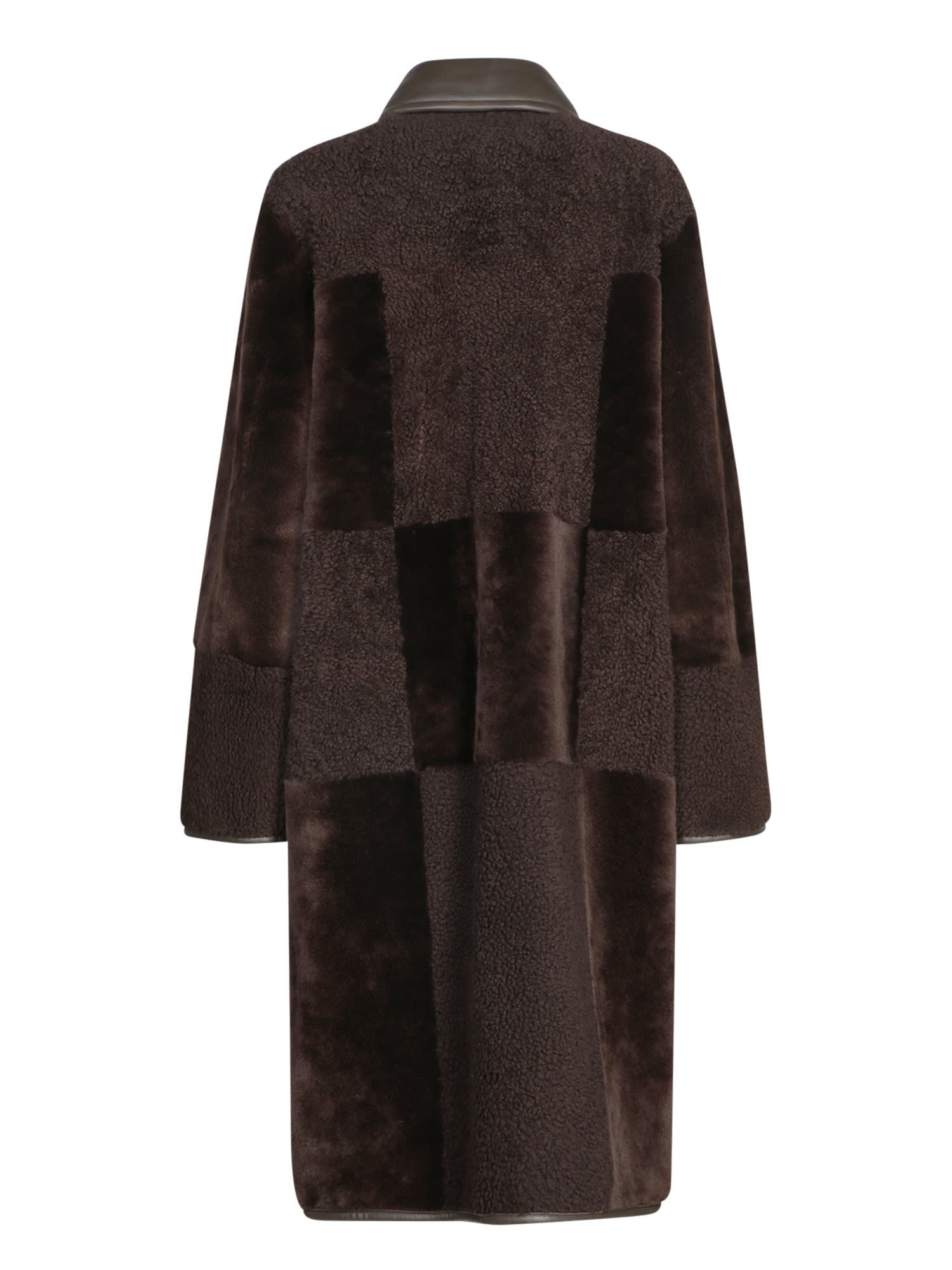 Shop Paul Smith Purple Shearling Coat