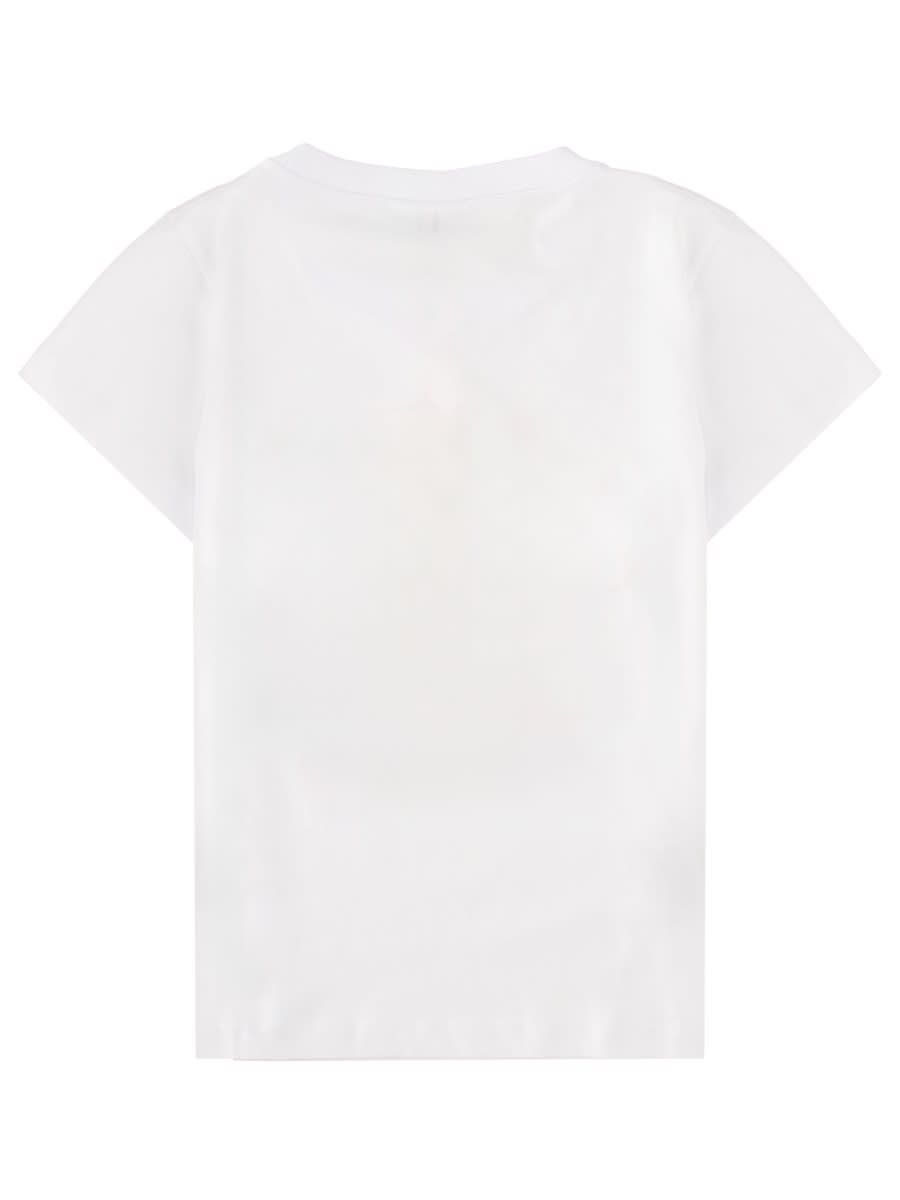 Ganni Cotton Crew Neck Graphic Print T-shirt In White