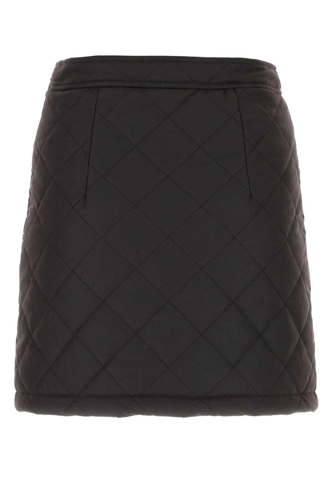 Shop Burberry Diamond Quilted Mini Skirt