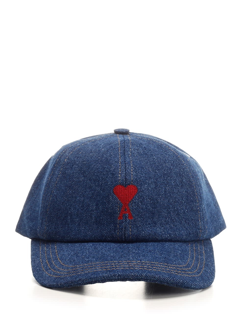 Denim Cap With Embroidery