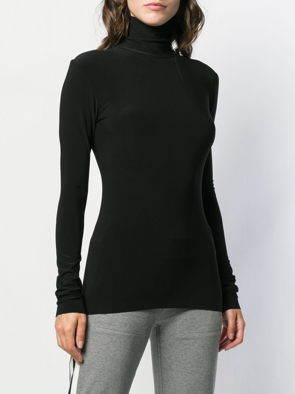 Norma Kamali Turtle-neck Top In Black
