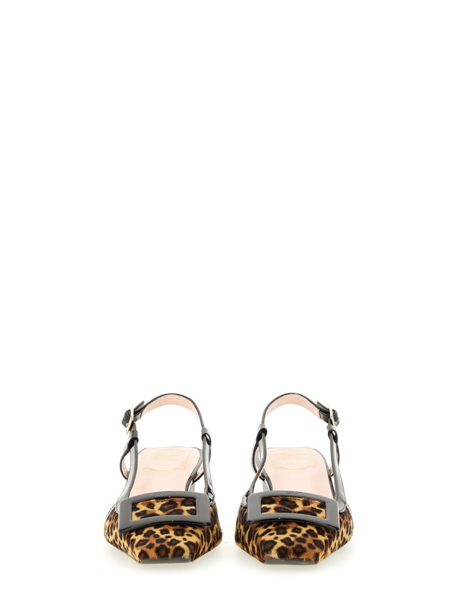 Roger Vivier Chic Slingback Block Heel Pump In Brown