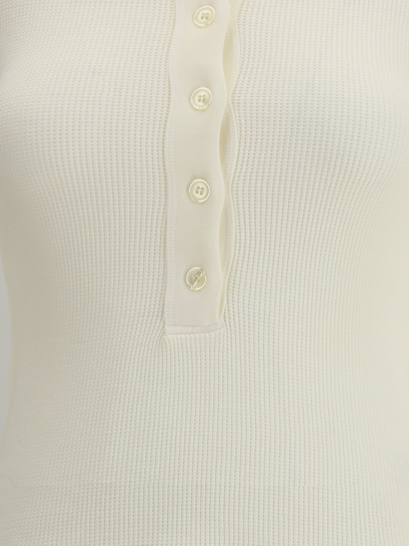 Citizen Of Humanity Citizens Of Humanity Varra Henley Ribbed-knit Top In Neutral