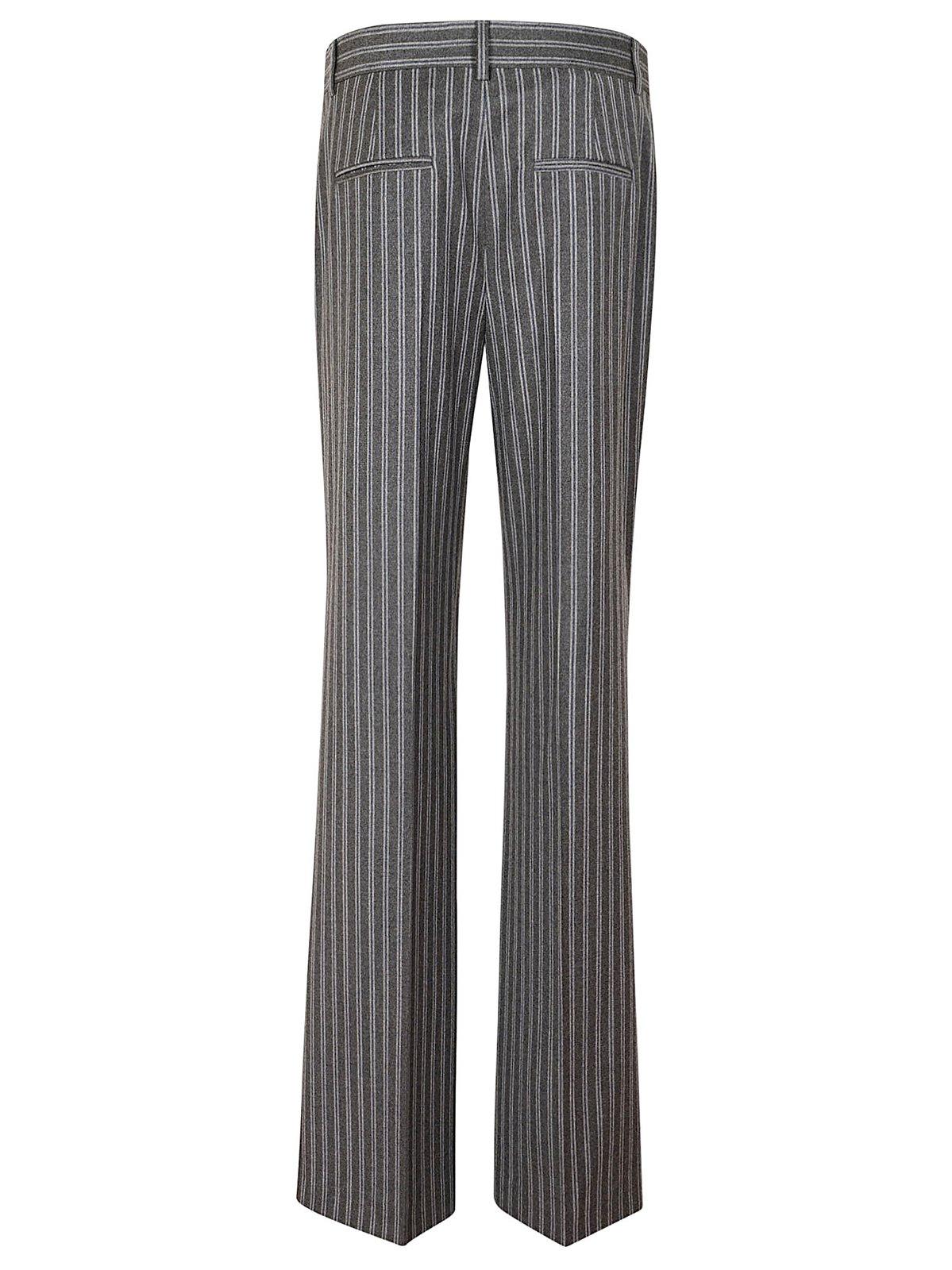 Shop Alberta Ferretti Striped Tailored Trousers  In Blue