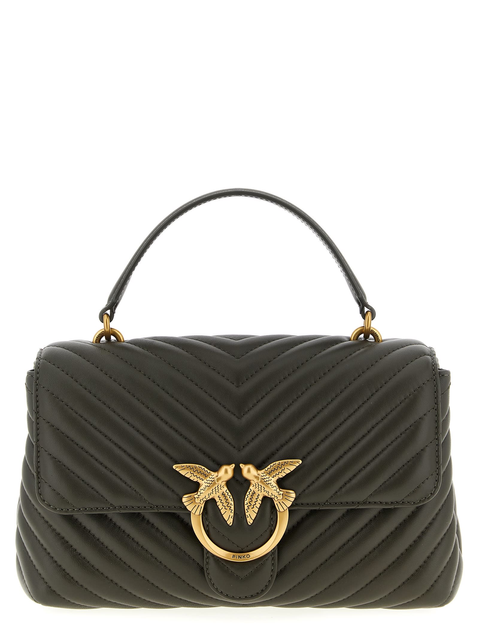 Pinko Classic Love Bag Puff Handbag In Green