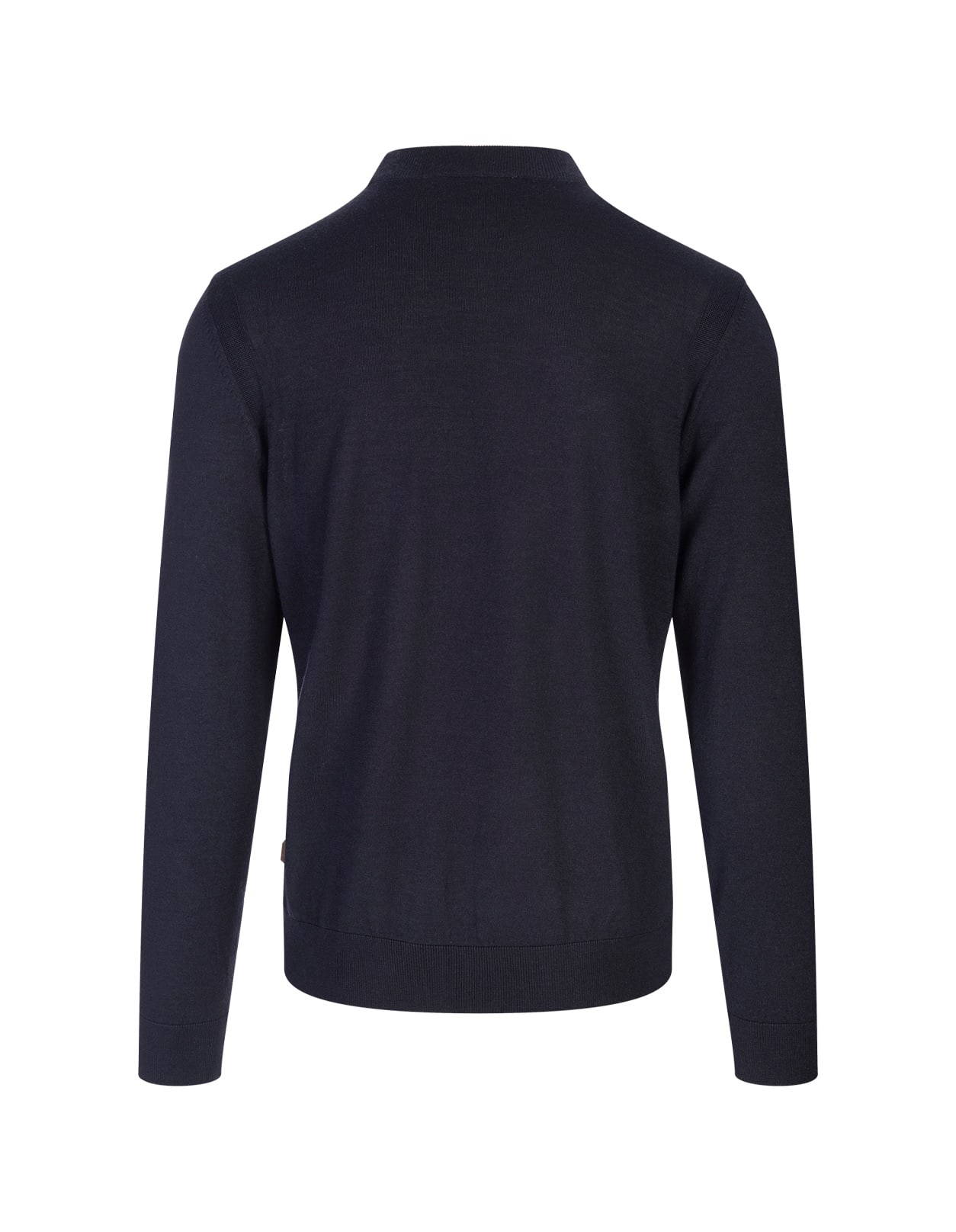 Shop Hugo Boss Dark Blue Silk, Wool And Cashmere Regular Fit Sweater