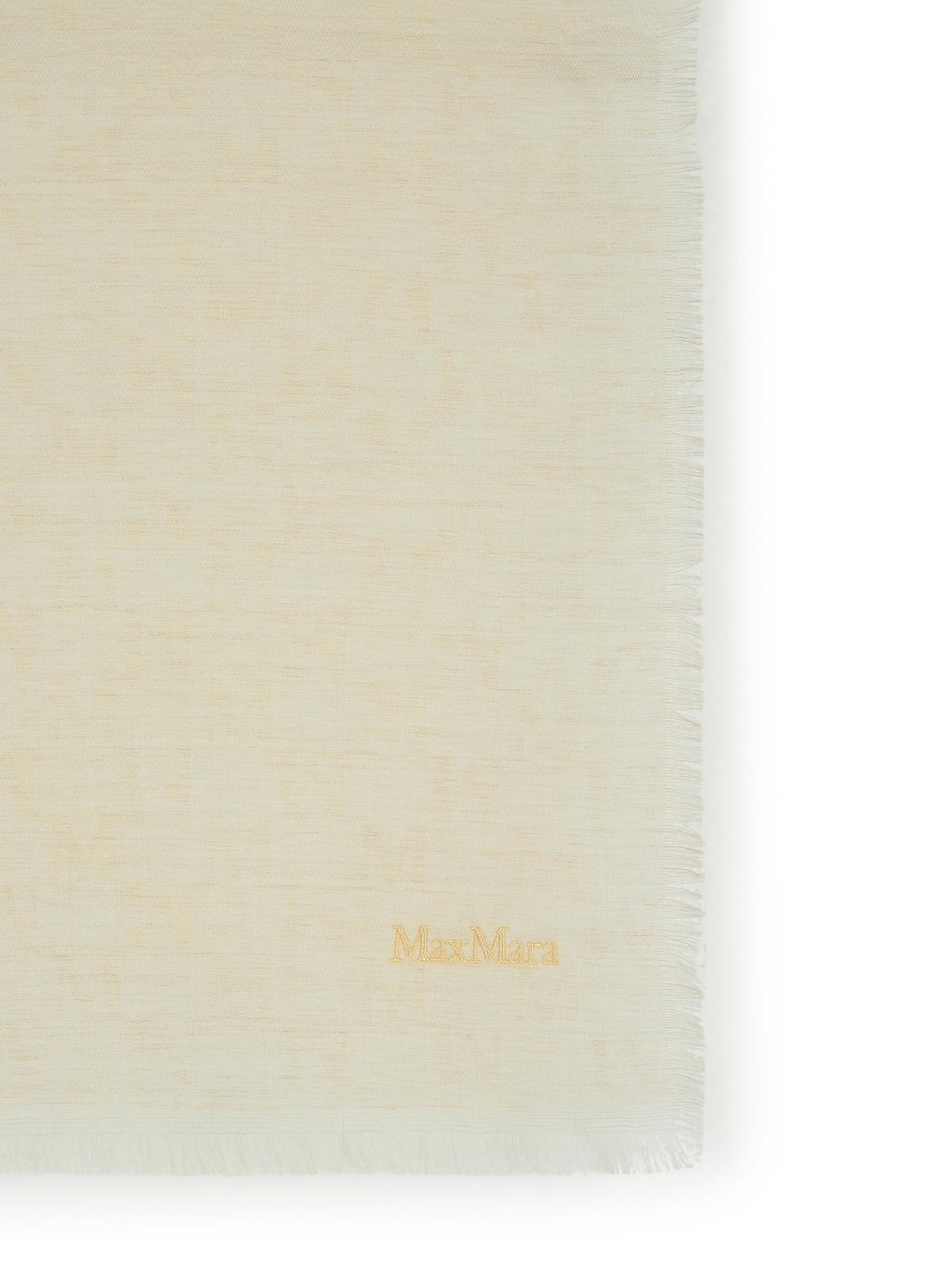 Max Mara Magico Virgin Wool Scarf Tela In Brown