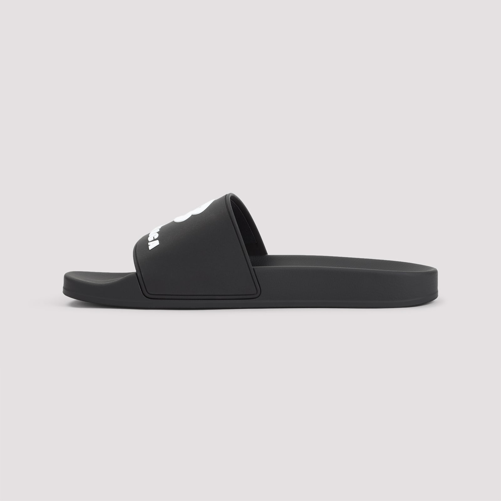 Balenciaga Rubber Slide Sandals For The Pool Men In Black White