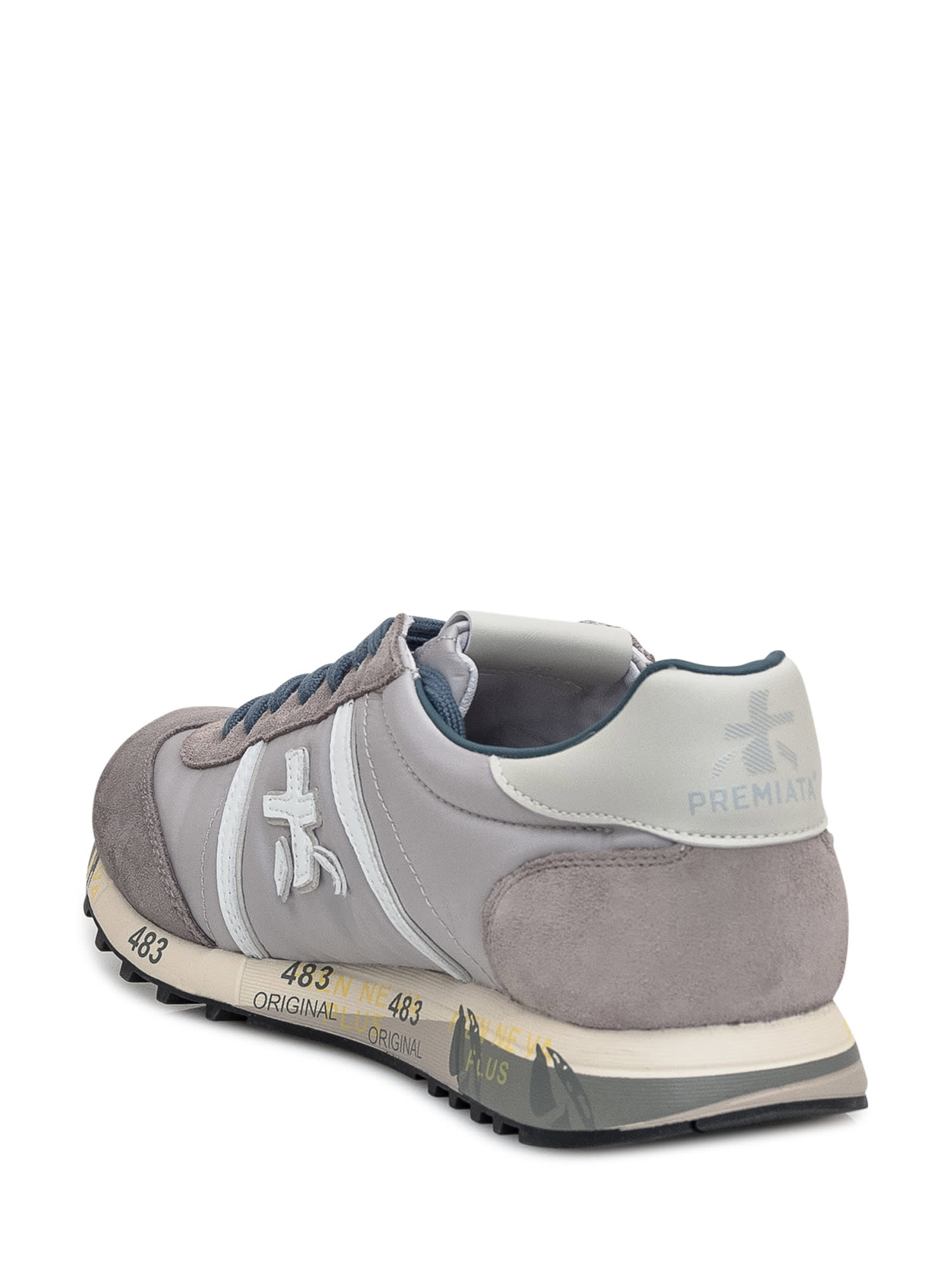 Shop Premiata Sneaker With Logo In Ghiaccio