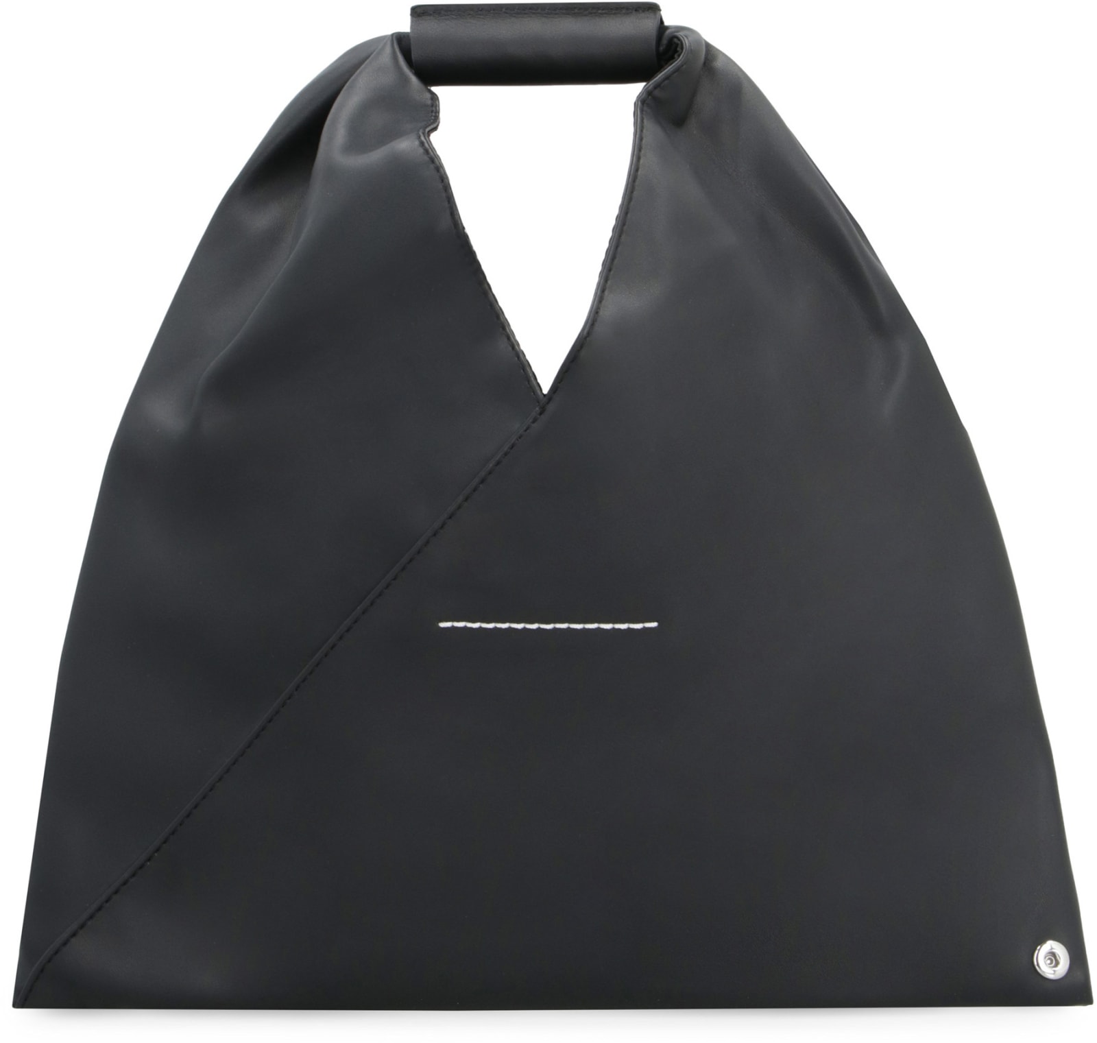 Shop Mm6 Maison Margiela Japanese Leather Mini-handbag In Black